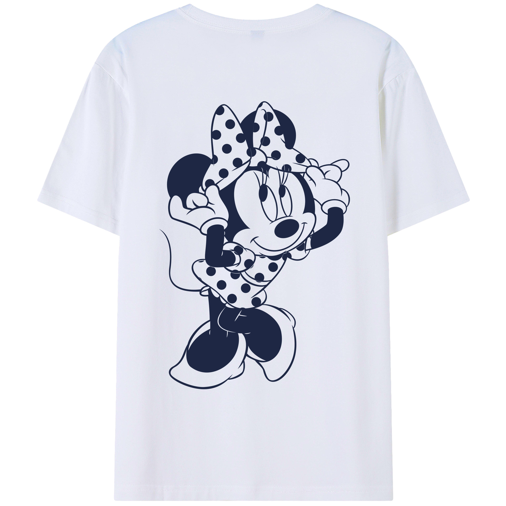 ミッキーマウス Mickey Mouse 綿100％ メンズ半袖Tシャツ（バックプリント） 通気性