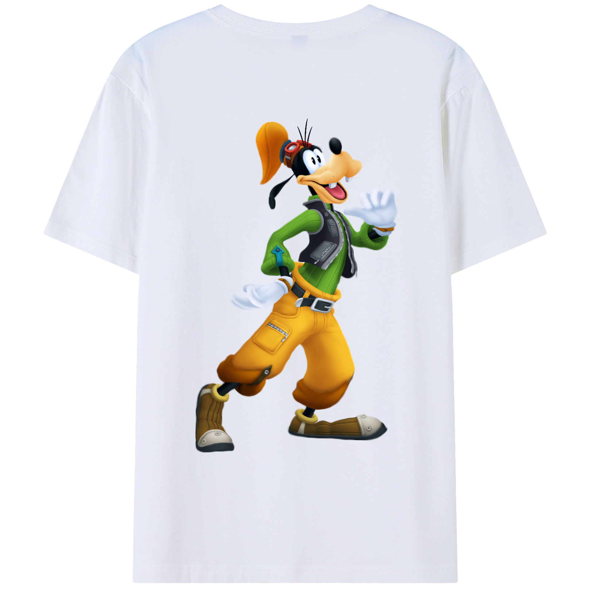 ミッキーマウス Mickey Mouse 綿100％ メンズ半袖Tシャツ（バックプリント） 通気性