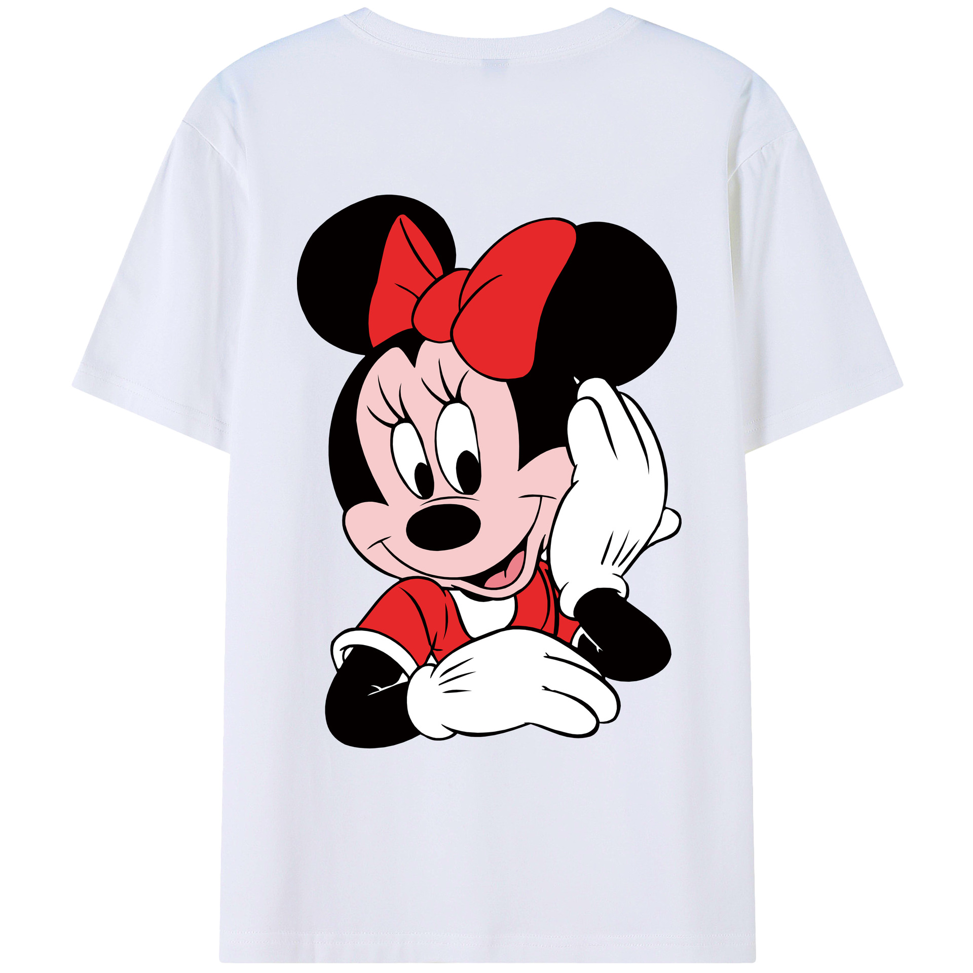 ミッキーマウス Mickey Mouse 綿100％ メンズ半袖Tシャツ（バックプリント） 通気性