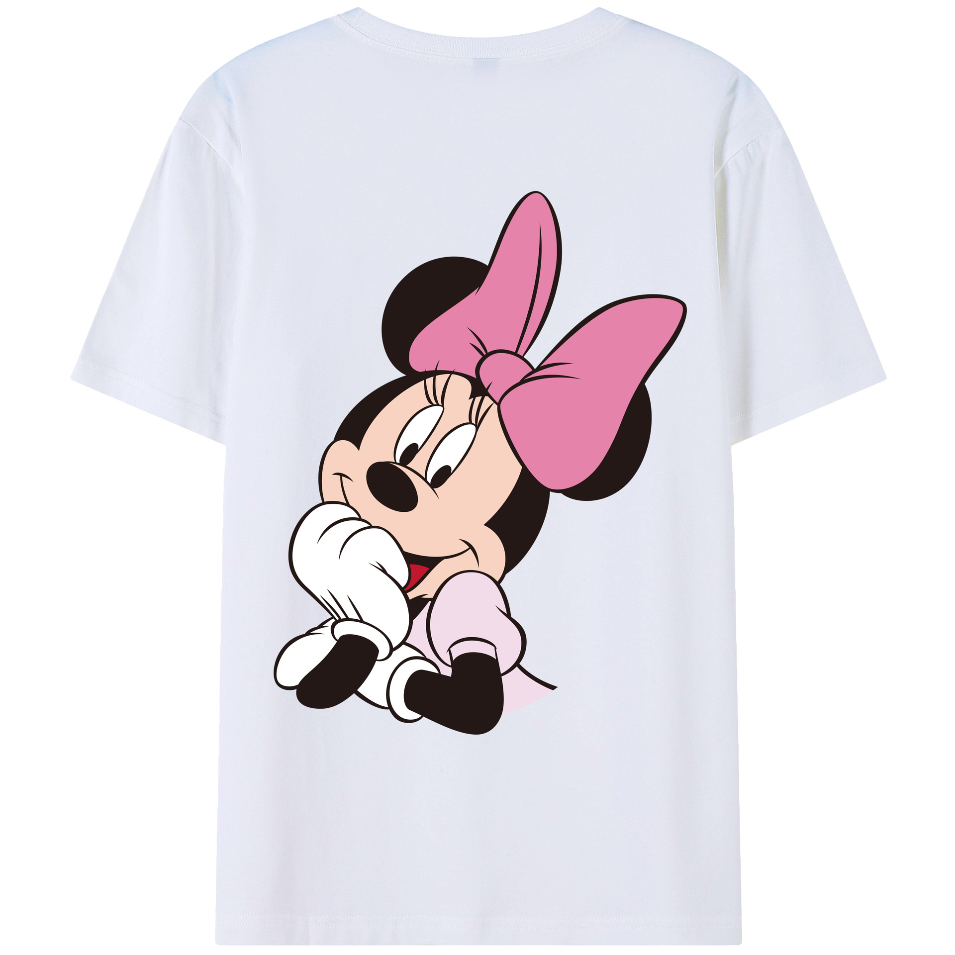 ミッキーマウス Mickey Mouse 綿100％ メンズ半袖Tシャツ（バックプリント） 通気性