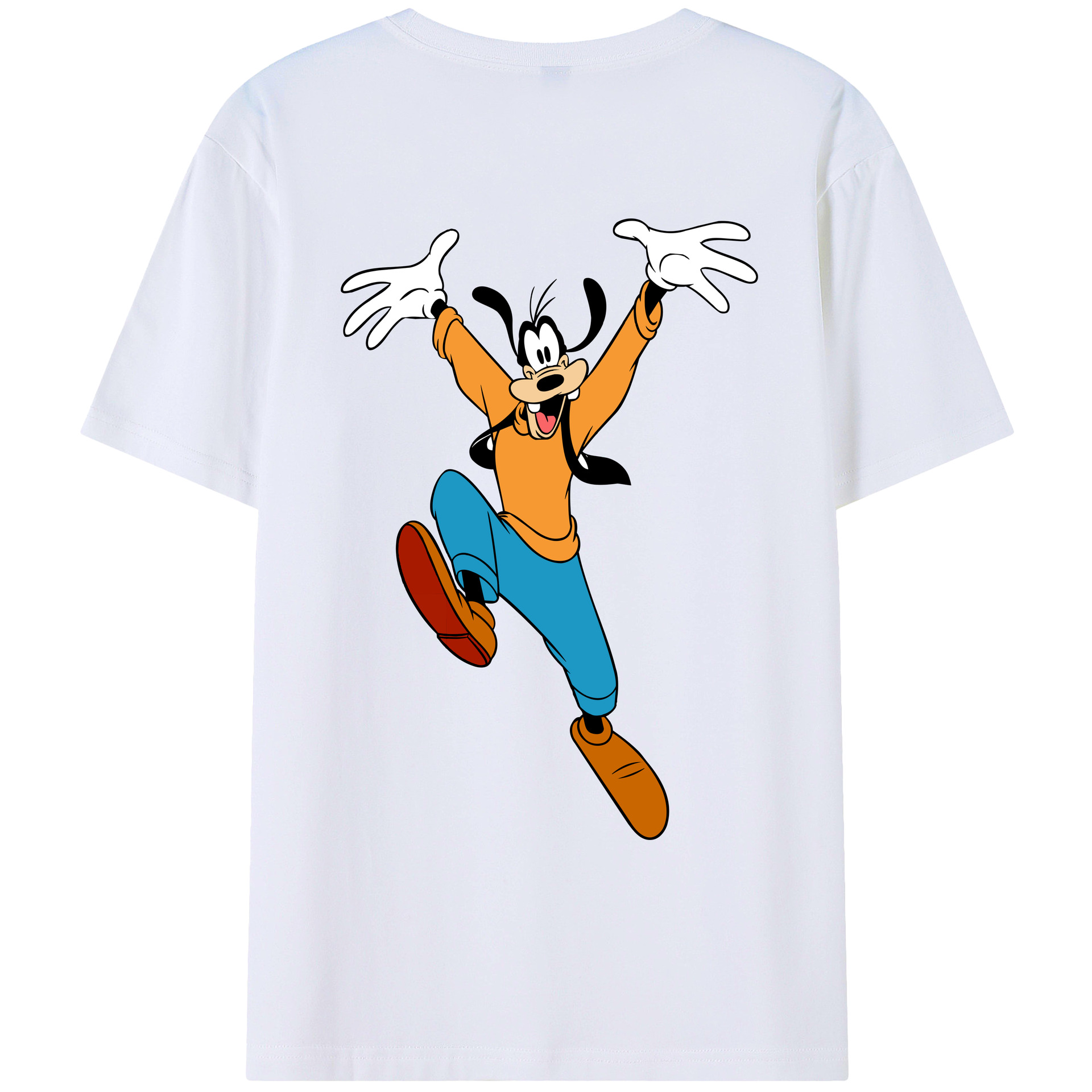 ミッキーマウス Mickey Mouse 綿100％ メンズ半袖Tシャツ（バックプリント） 通気性