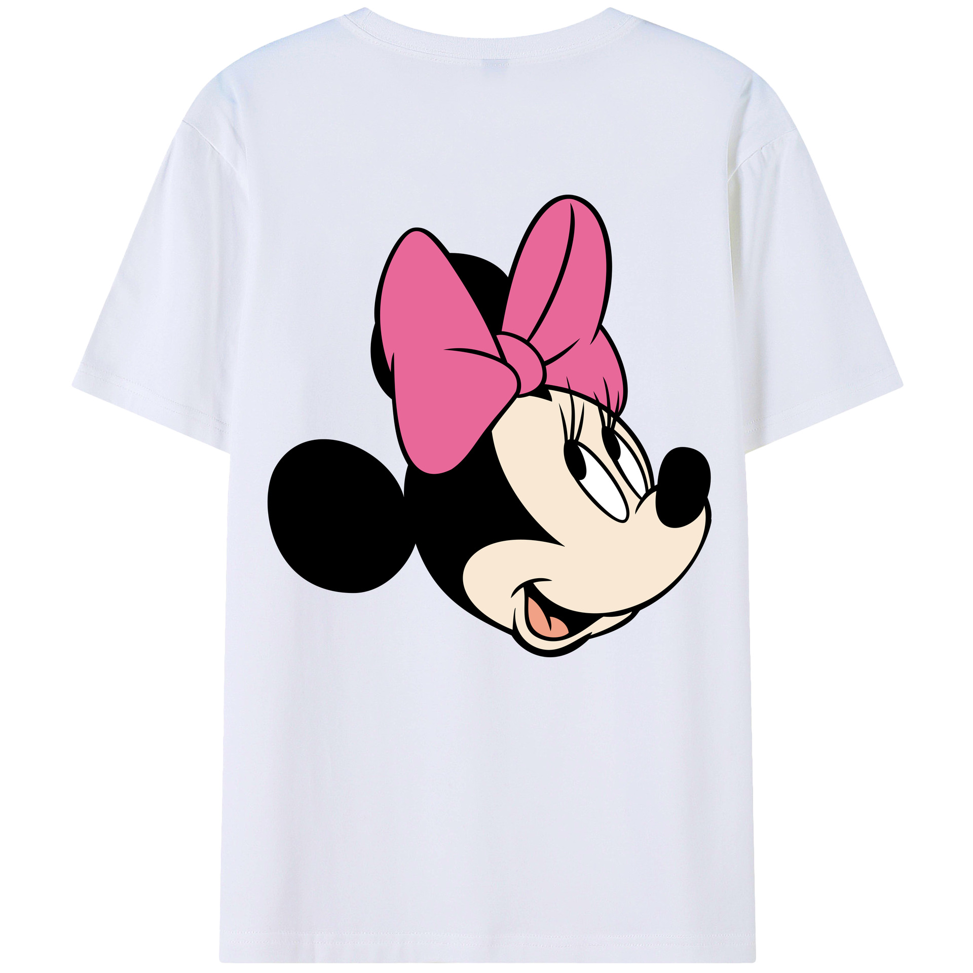 ミッキーマウス Mickey Mouse 綿100％ メンズ半袖Tシャツ（バックプリント） 通気性