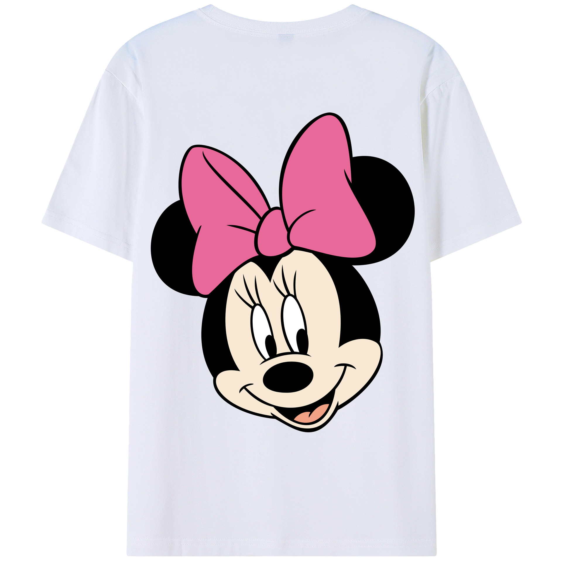 ミッキーマウス Mickey Mouse 綿100％ メンズ半袖Tシャツ（バックプリント） 通気性