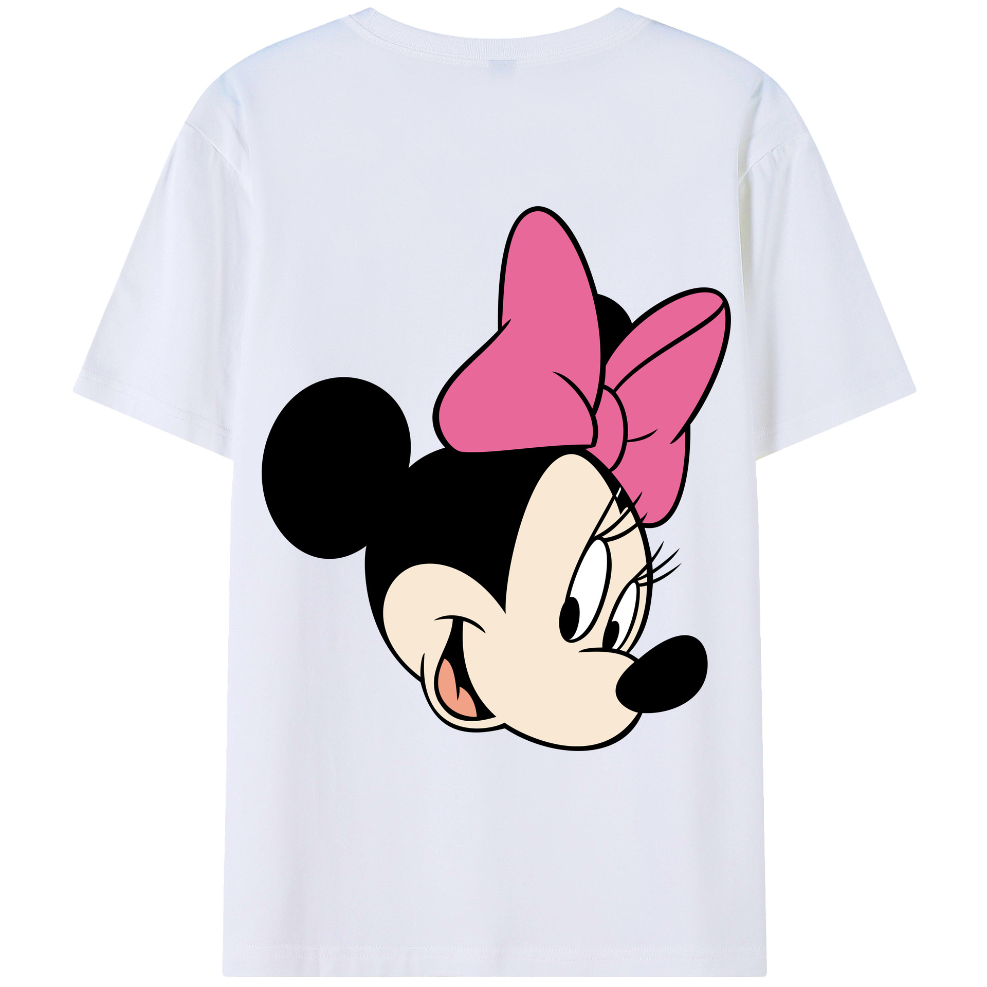 ミッキーマウス Mickey Mouse 綿100％ メンズ半袖Tシャツ（バックプリント） 通気性