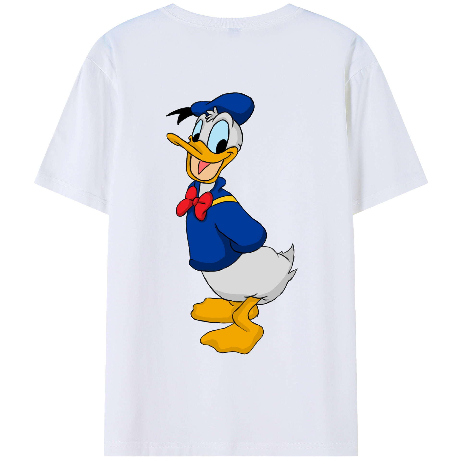 ミッキーマウス Mickey Mouse 綿100％ メンズ半袖Tシャツ（バックプリント） 通気性