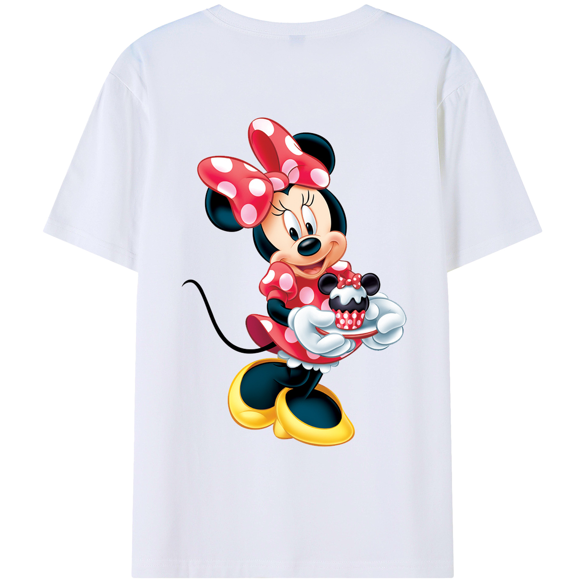 ミッキーマウス Mickey Mouse 綿100％ メンズ半袖Tシャツ（バックプリント） 通気性