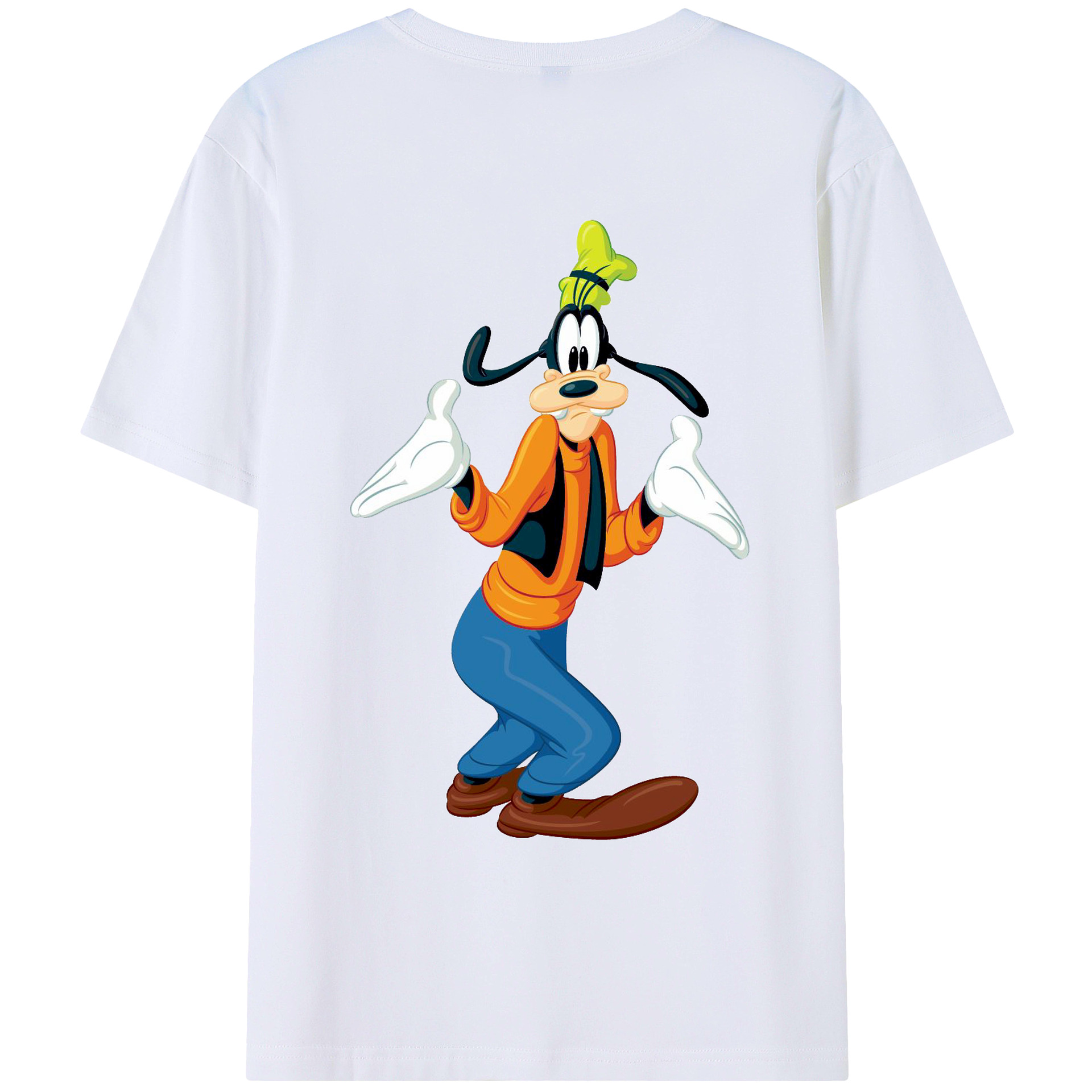 ミッキーマウス Mickey Mouse 綿100％ メンズ半袖Tシャツ（バックプリント） 通気性