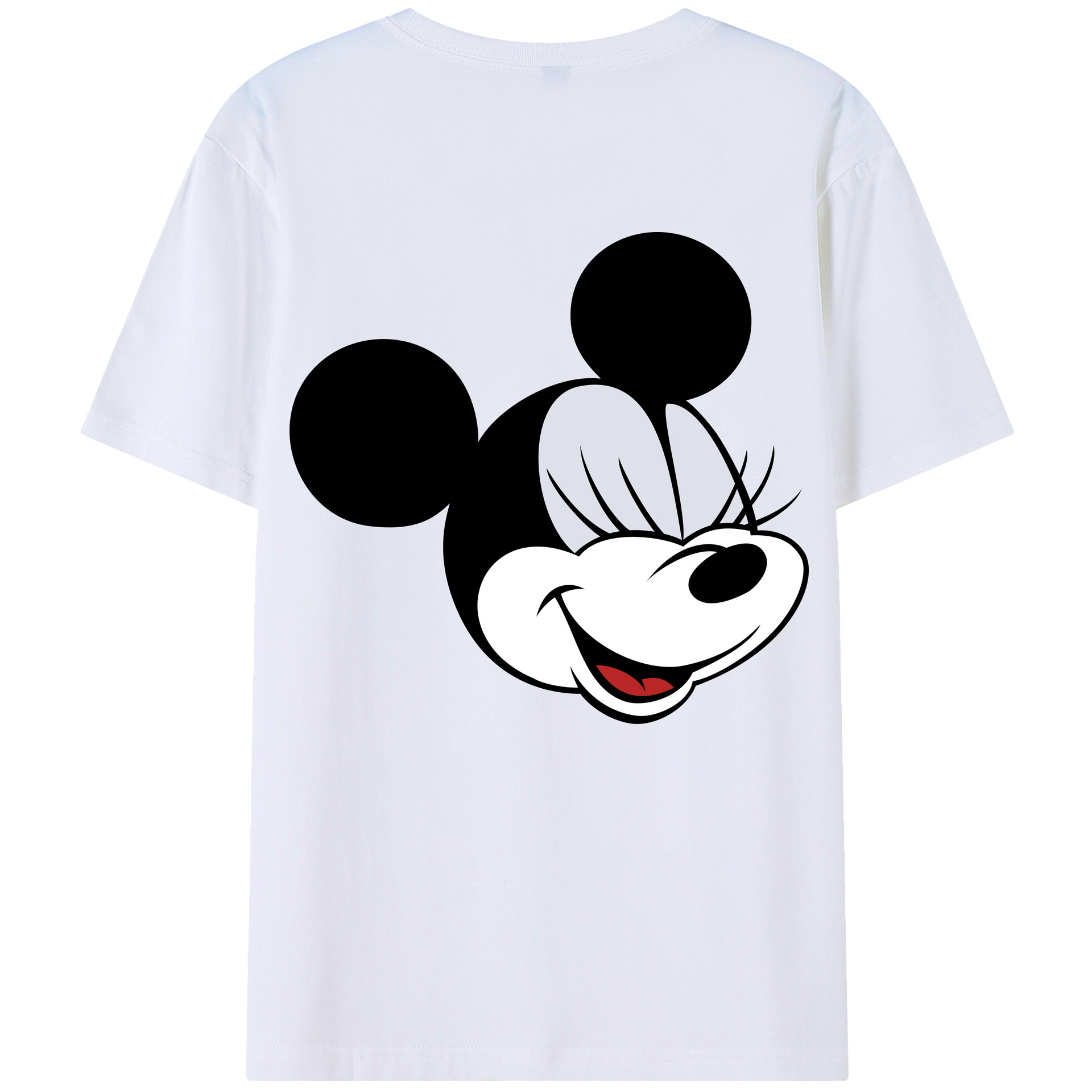ミッキーマウス Mickey Mouse 綿100％ メンズ半袖Tシャツ（バックプリント） 通気性