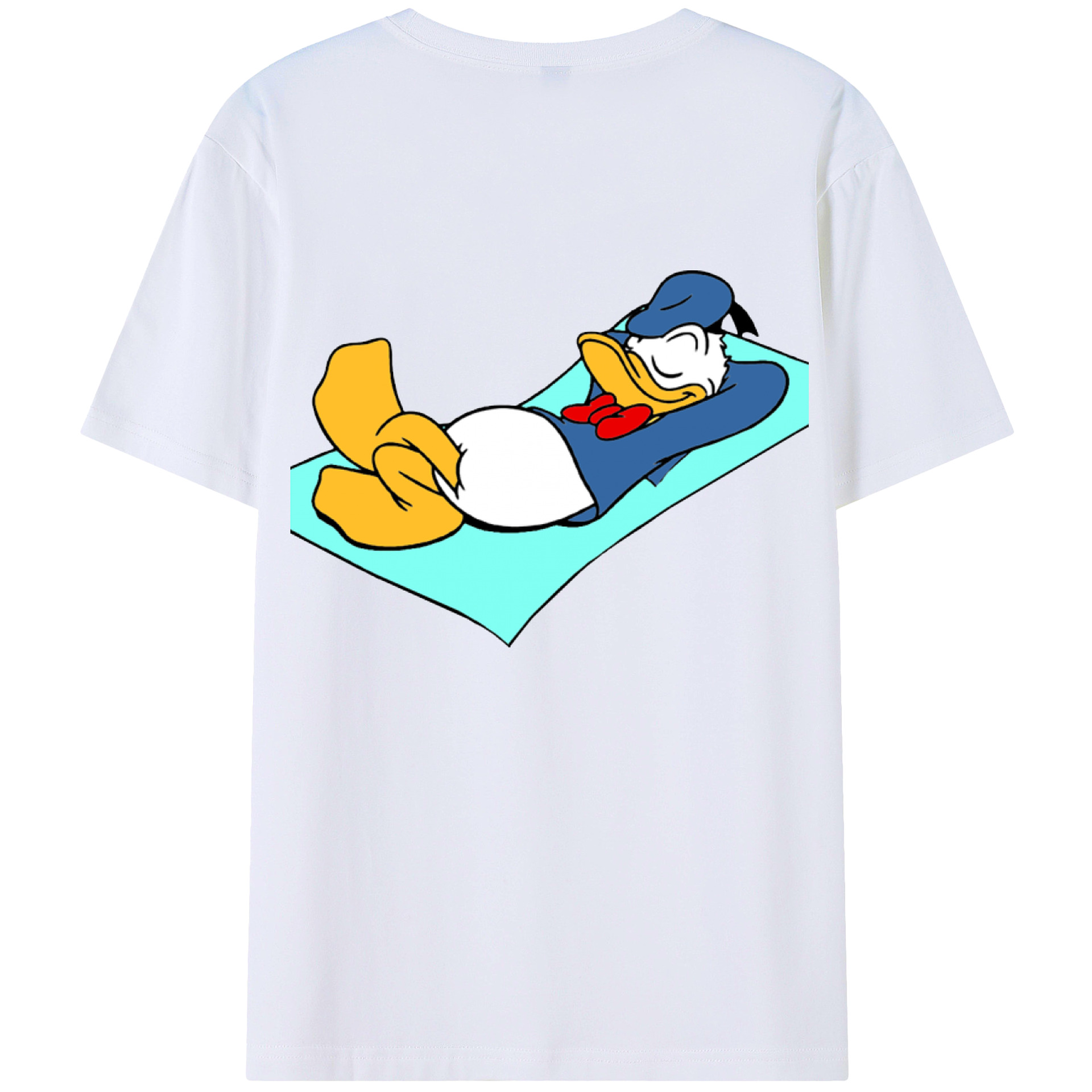 ミッキーマウス Mickey Mouse 綿100％ メンズ半袖Tシャツ（バックプリント） 通気性