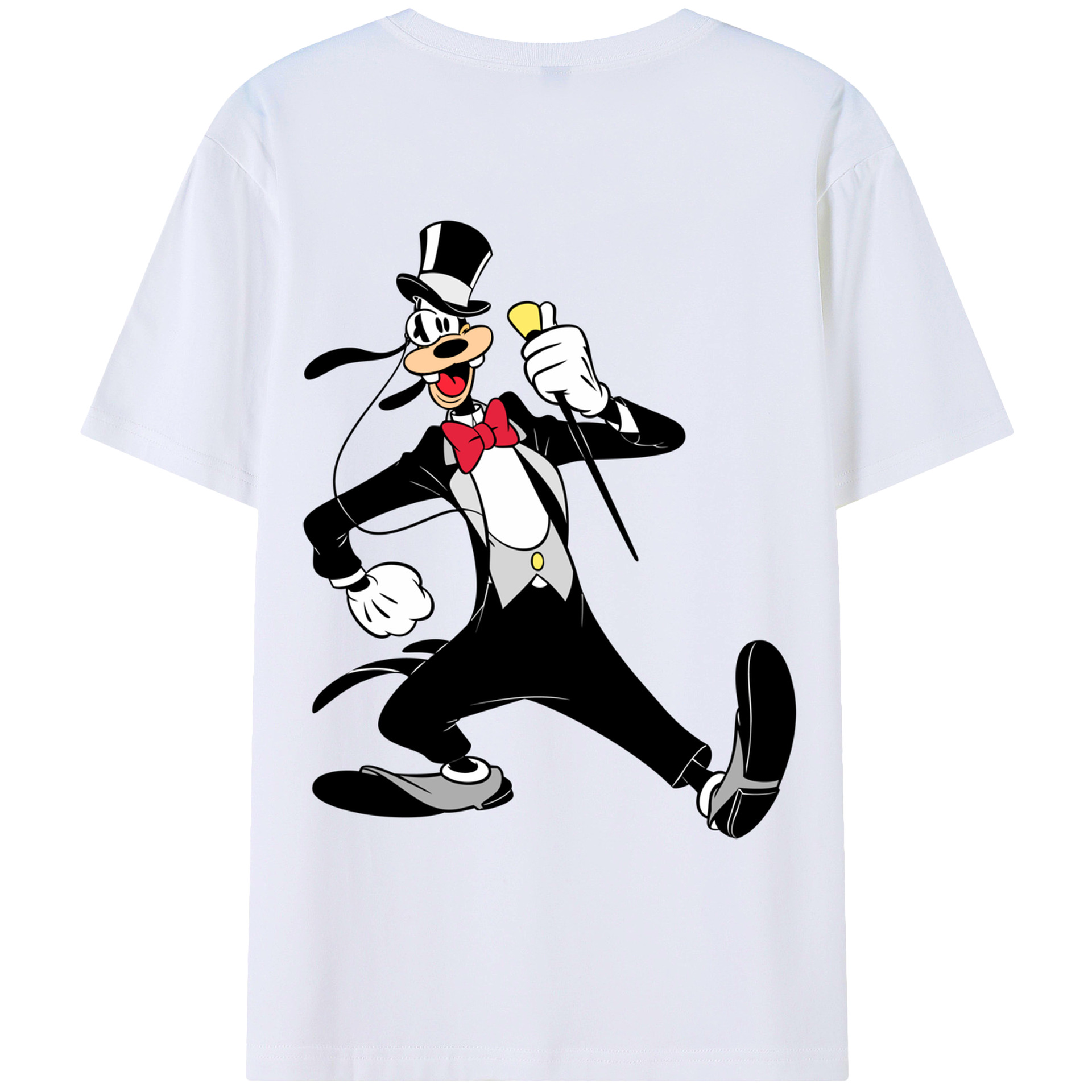 ミッキーマウス Mickey Mouse 綿100％ メンズ半袖Tシャツ（バックプリント） 通気性