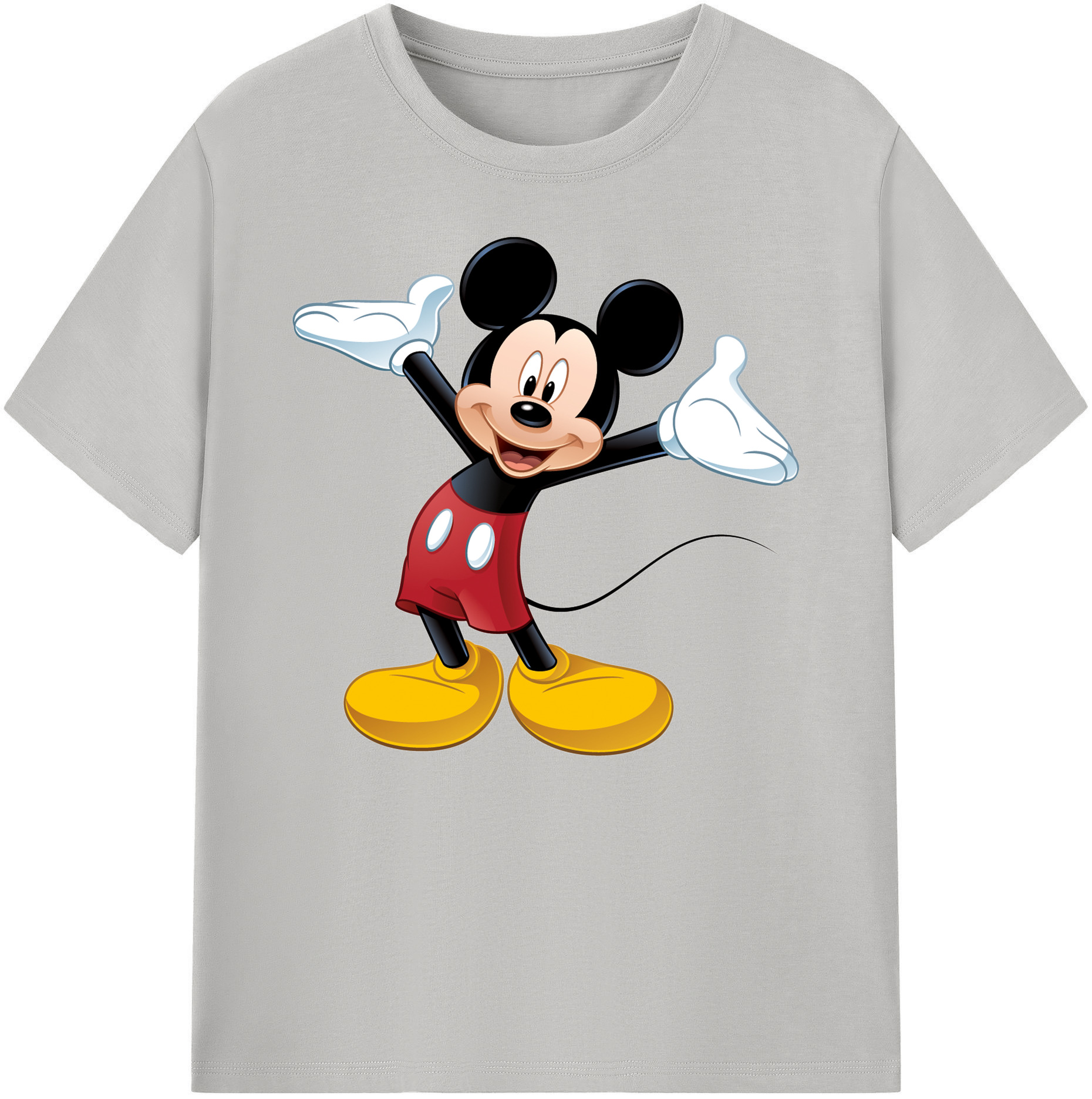ミッキーマウス Mickey Mouse 綿100％ メンズ半袖Tシャツ｜肌触りやわらか＆通気性