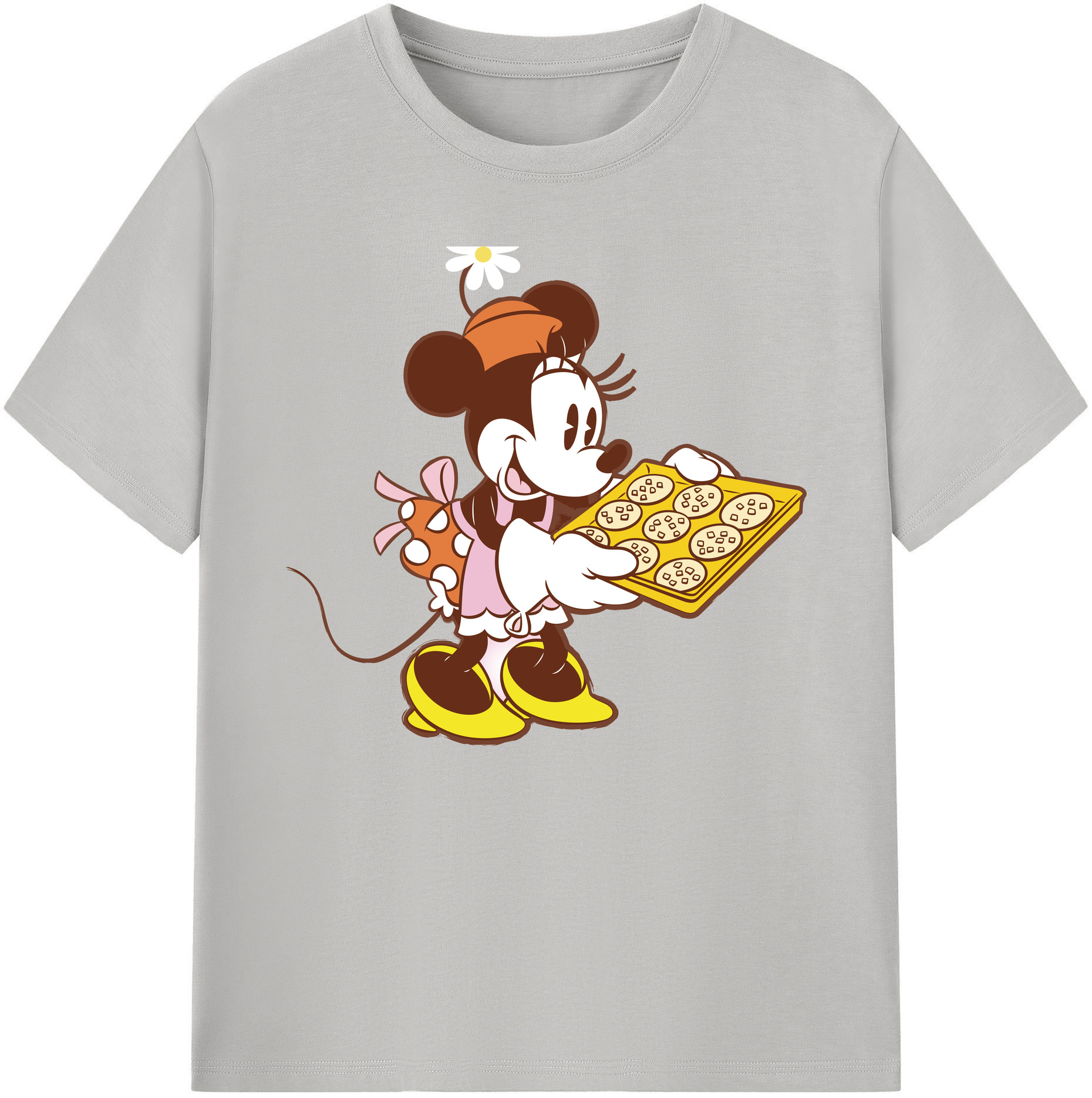 ミッキーマウス Mickey Mouse 綿100％ メンズ半袖Tシャツ｜肌触りやわらか＆通気性