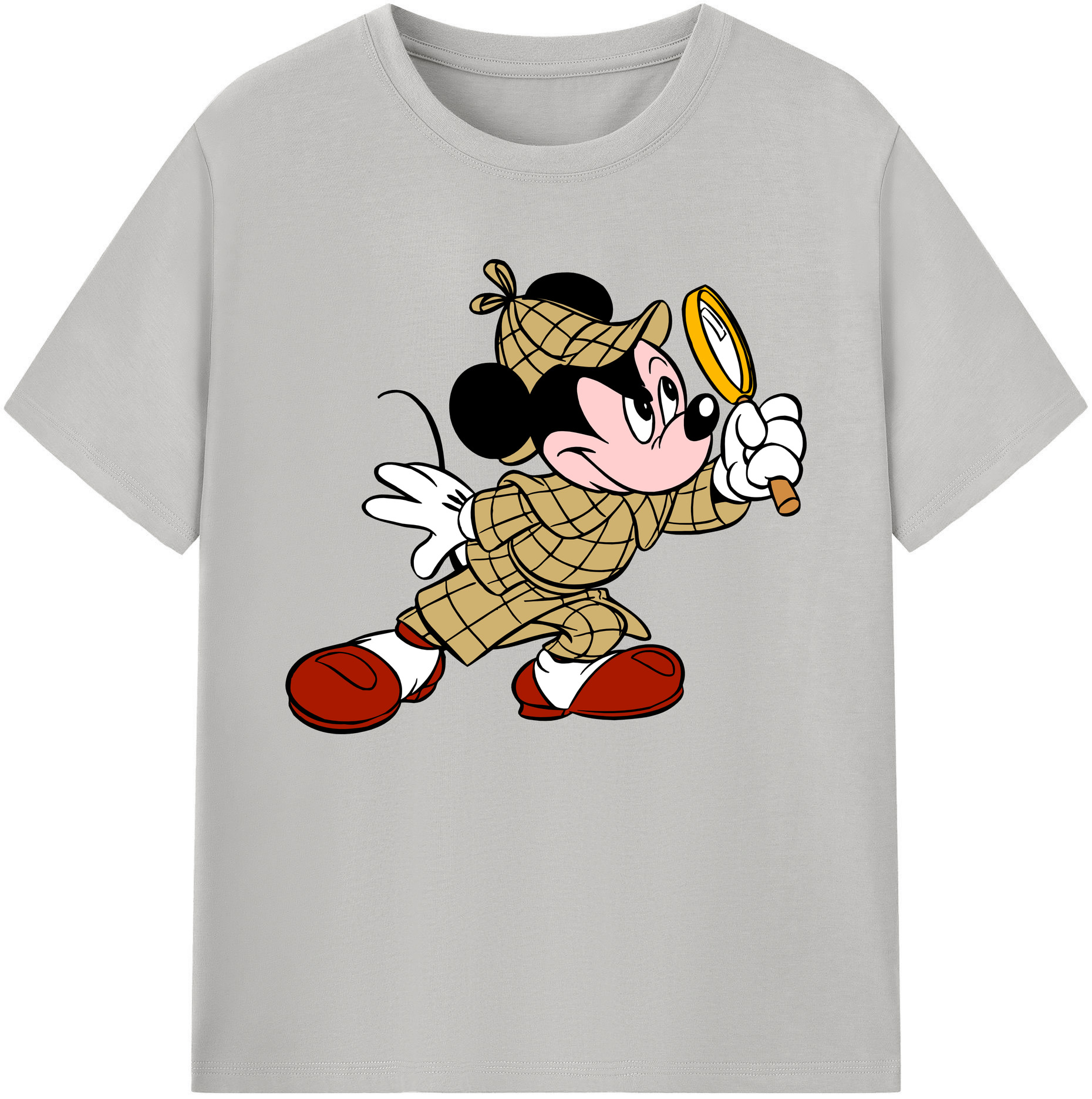 ミッキーマウス Mickey Mouse 綿100％ メンズ半袖Tシャツ｜肌触りやわらか＆通気性