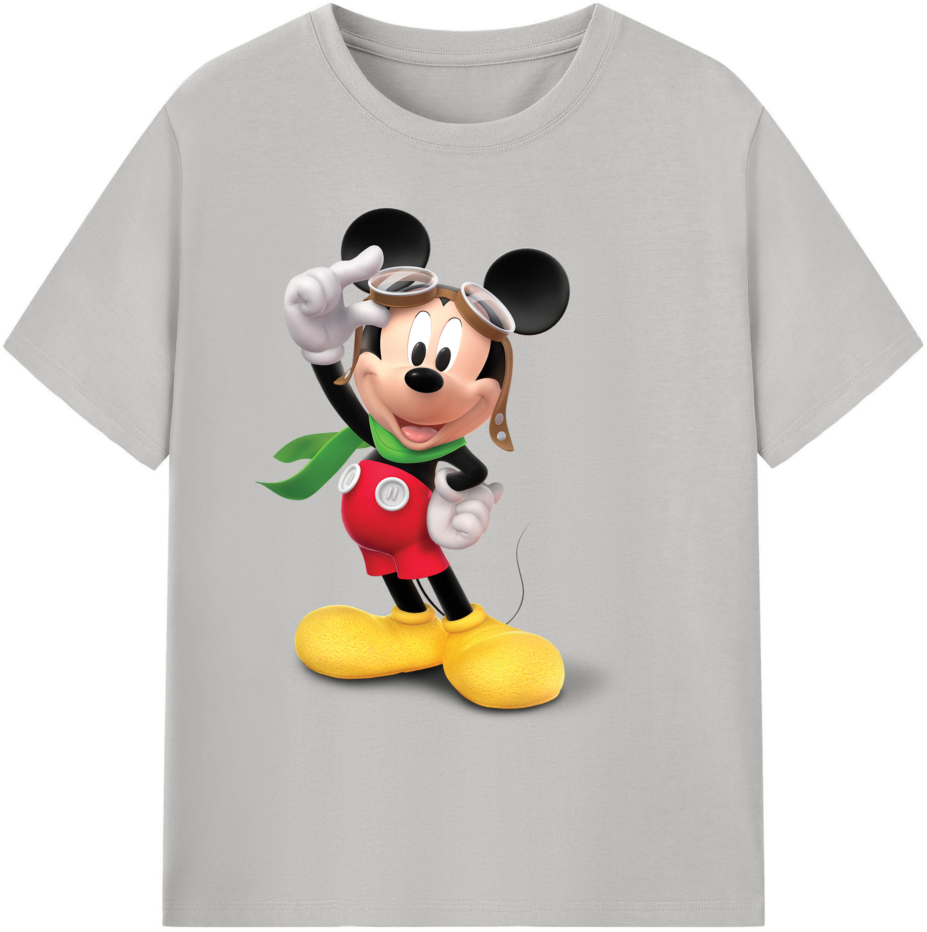 ミッキーマウス Mickey Mouse 綿100％ メンズ半袖Tシャツ｜肌触りやわらか＆通気性