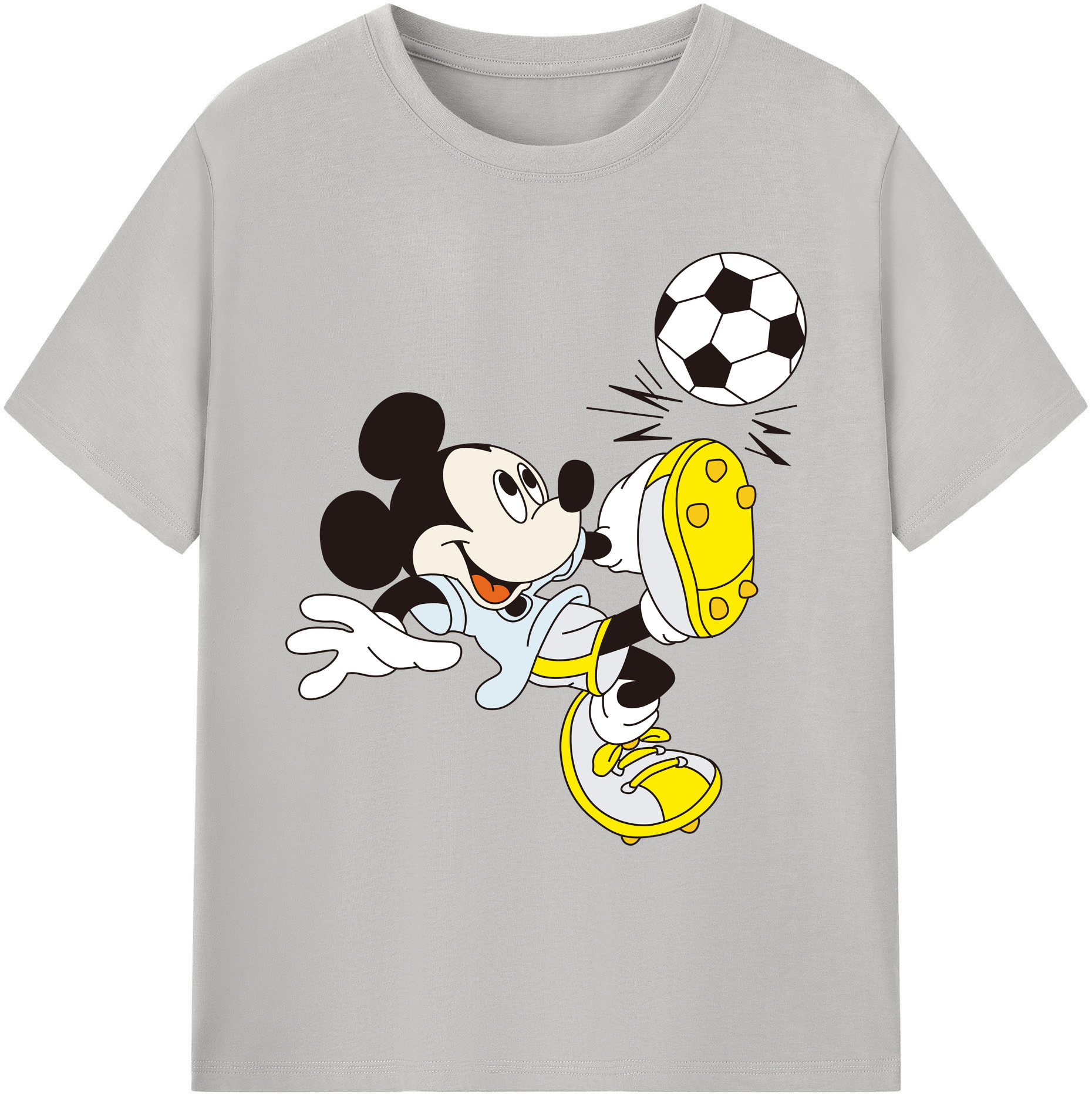 ミッキーマウス Mickey Mouse 綿100％ メンズ半袖Tシャツ｜肌触りやわらか＆通気性