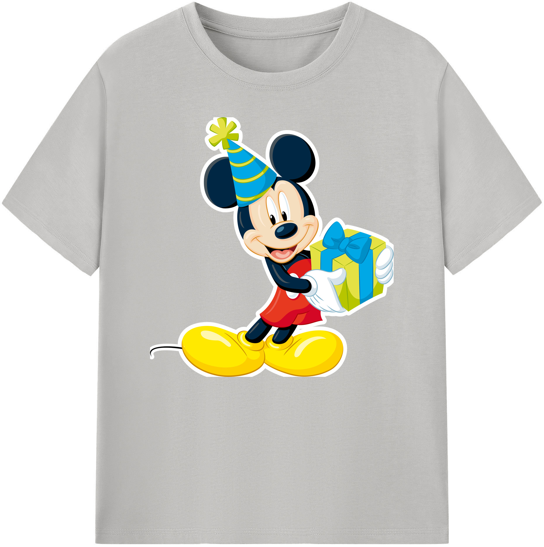 ミッキーマウス Mickey Mouse 綿100％ メンズ半袖Tシャツ｜肌触りやわらか＆通気性