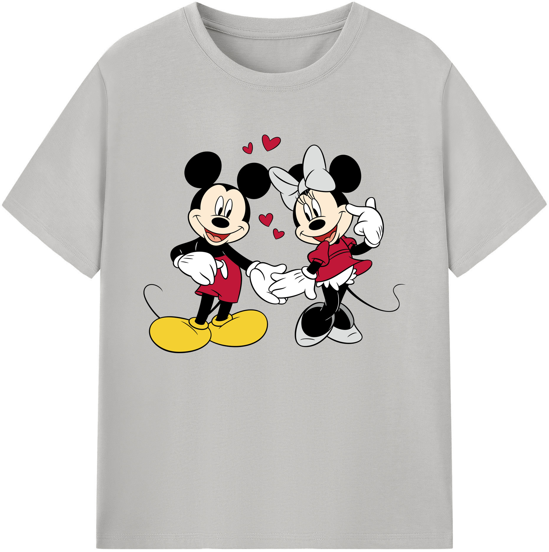 ミッキーマウス Mickey Mouse 綿100％ メンズ半袖Tシャツ｜肌触りやわらか＆通気性
