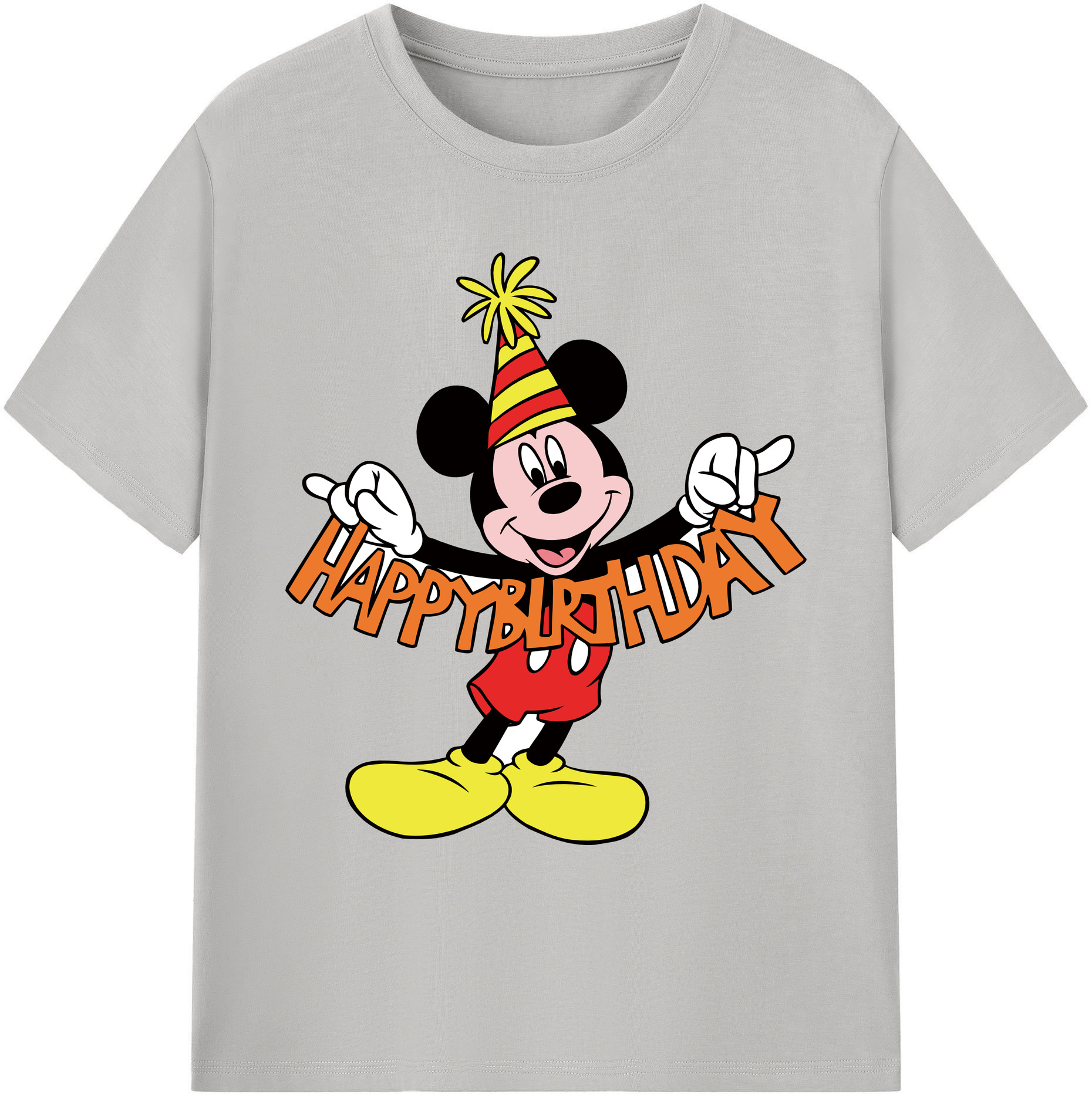 ミッキーマウス Mickey Mouse 綿100％ メンズ半袖Tシャツ｜肌触りやわらか＆通気性