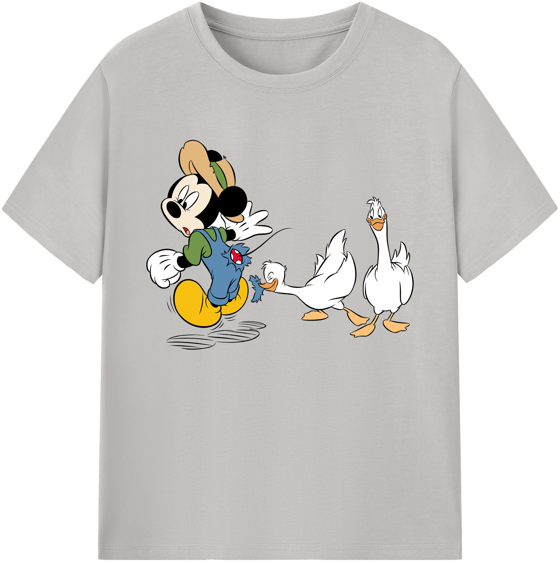 ミッキーマウス Mickey Mouse 綿100％ メンズ半袖Tシャツ｜肌触りやわらか＆通気性