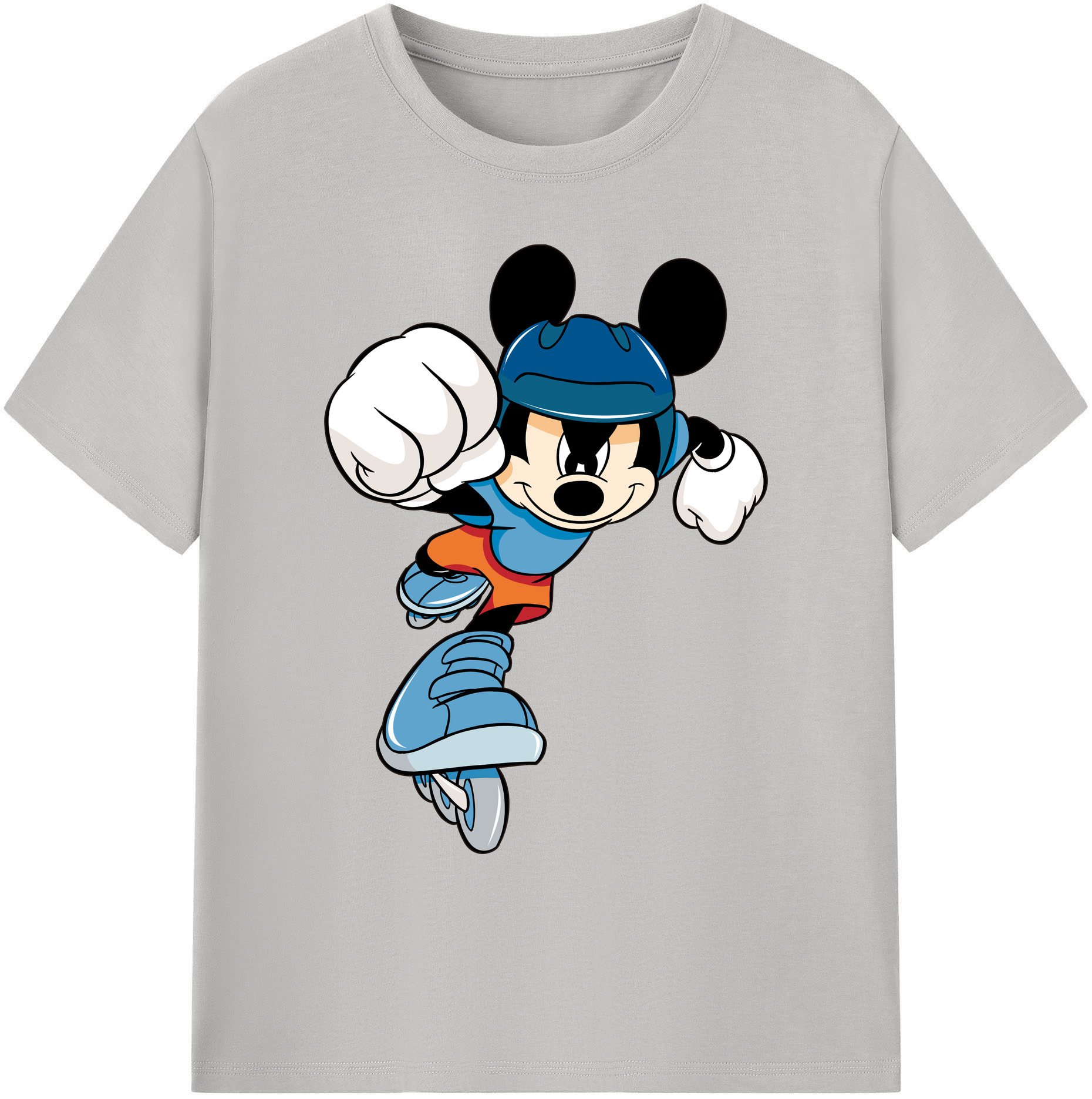 ミッキーマウス Mickey Mouse 綿100％ メンズ半袖Tシャツ｜肌触りやわらか＆通気性