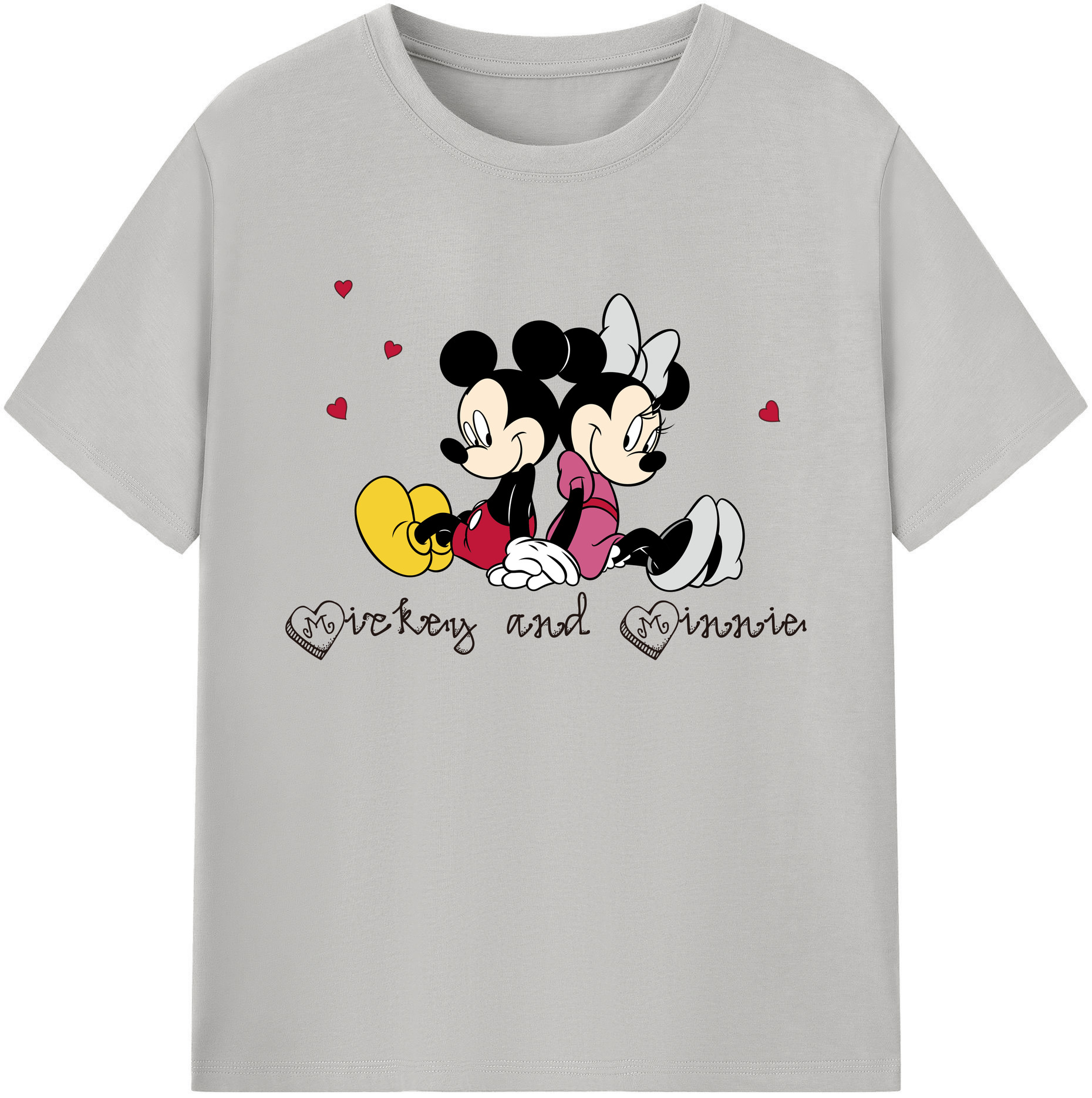 ミッキーマウス Mickey Mouse 綿100％ メンズ半袖Tシャツ｜肌触りやわらか＆通気性