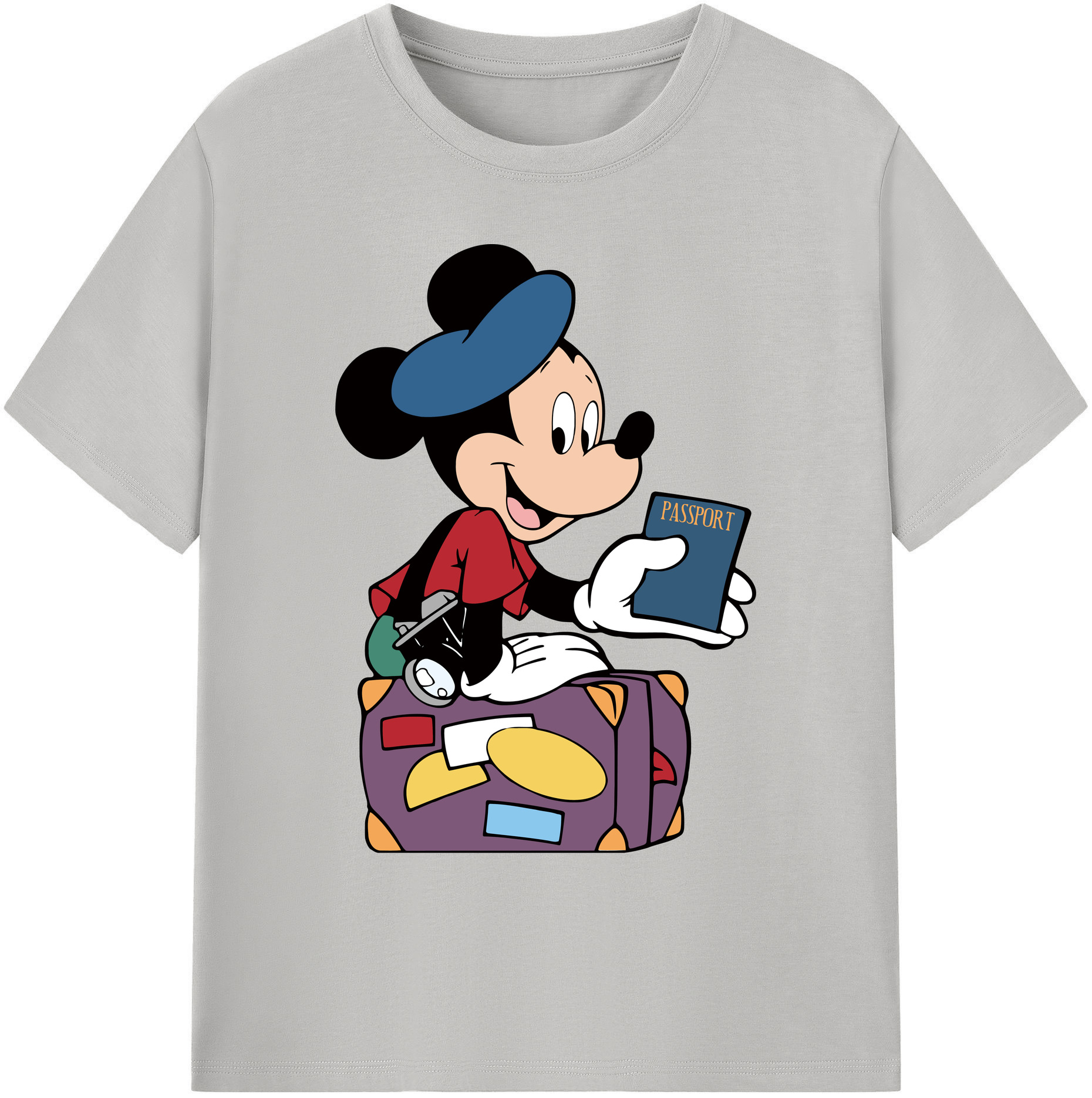 ミッキーマウス Mickey Mouse 綿100％ メンズ半袖Tシャツ｜肌触りやわらか＆通気性