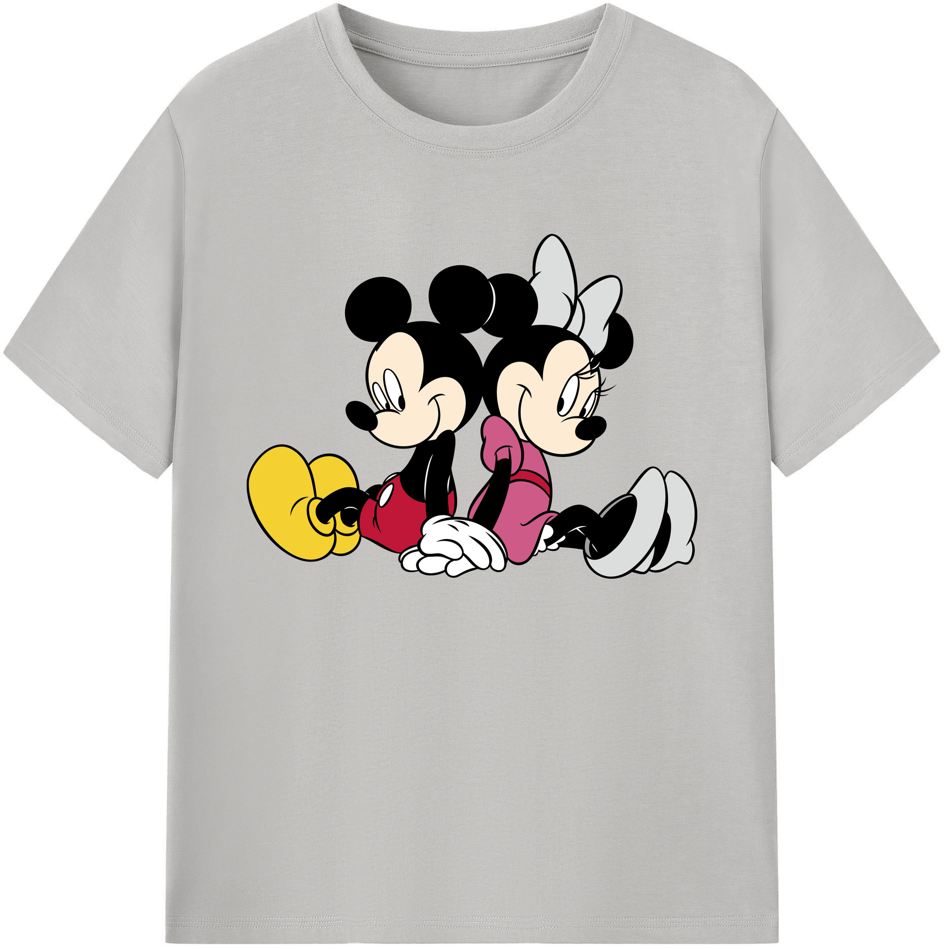 ミッキーマウス Mickey Mouse 綿100％ メンズ半袖Tシャツ｜肌触りやわらか＆通気性