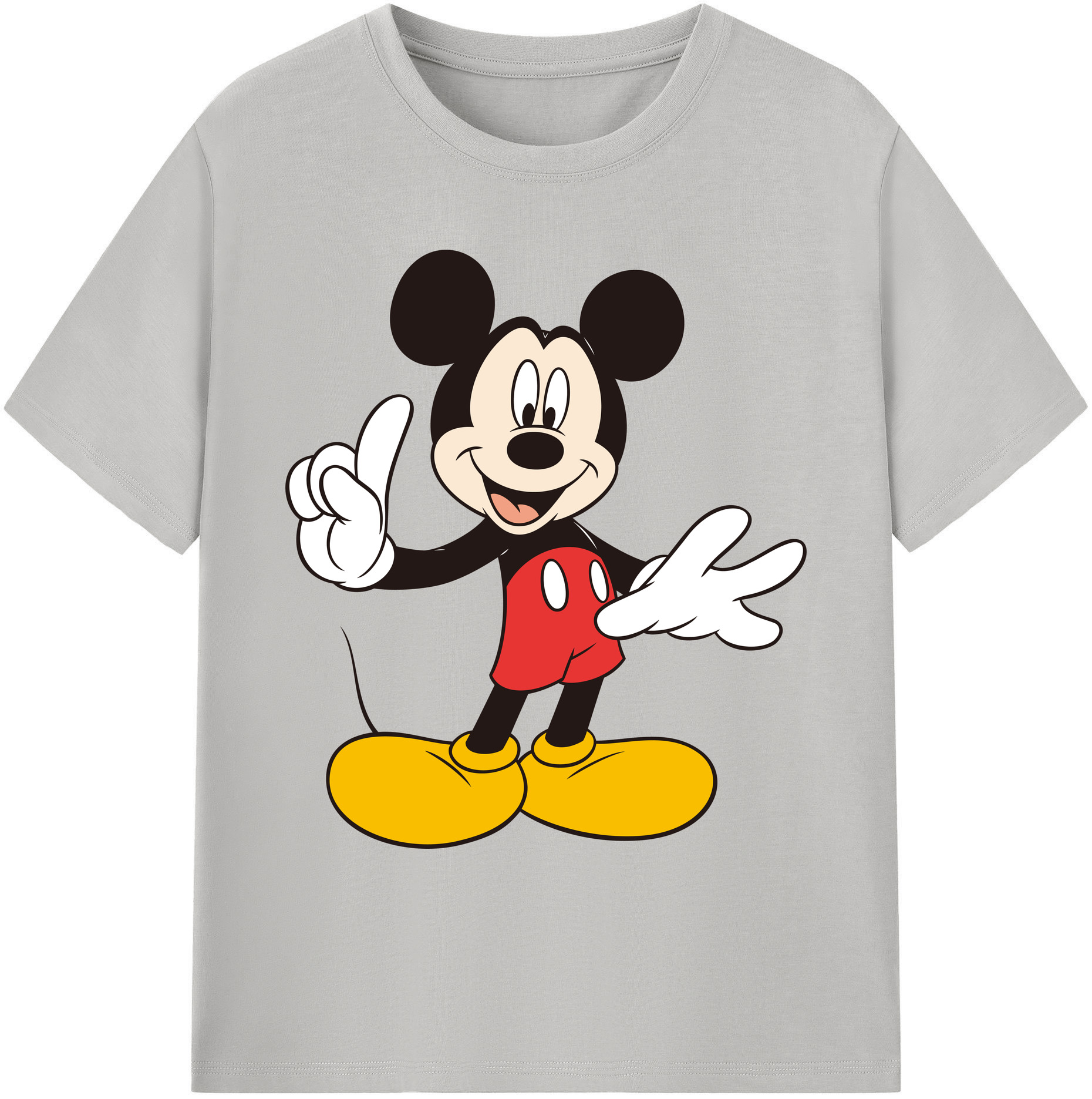 ミッキーマウス Mickey Mouse 綿100％ メンズ半袖Tシャツ｜肌触りやわらか＆通気性