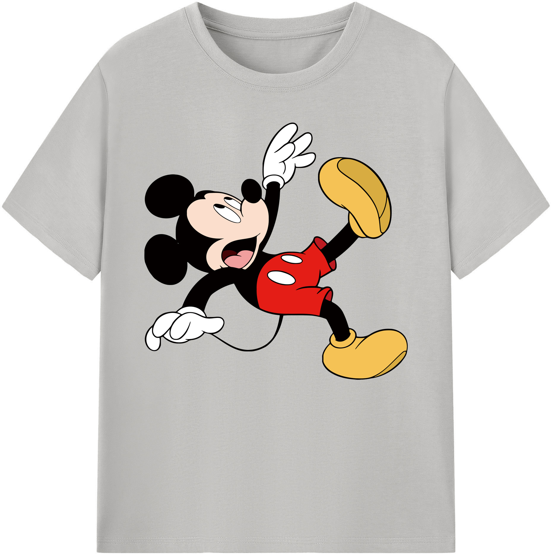 ミッキーマウス Mickey Mouse 綿100％ メンズ半袖Tシャツ｜肌触りやわらか＆通気性