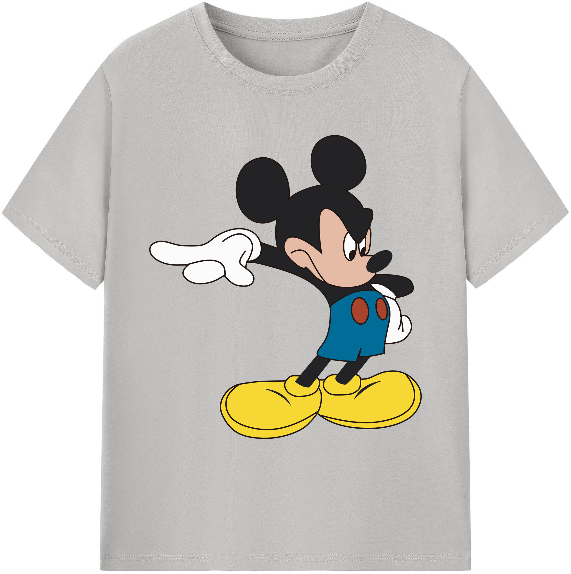 ミッキーマウス Mickey Mouse 綿100％ メンズ半袖Tシャツ｜肌触りやわらか＆通気性