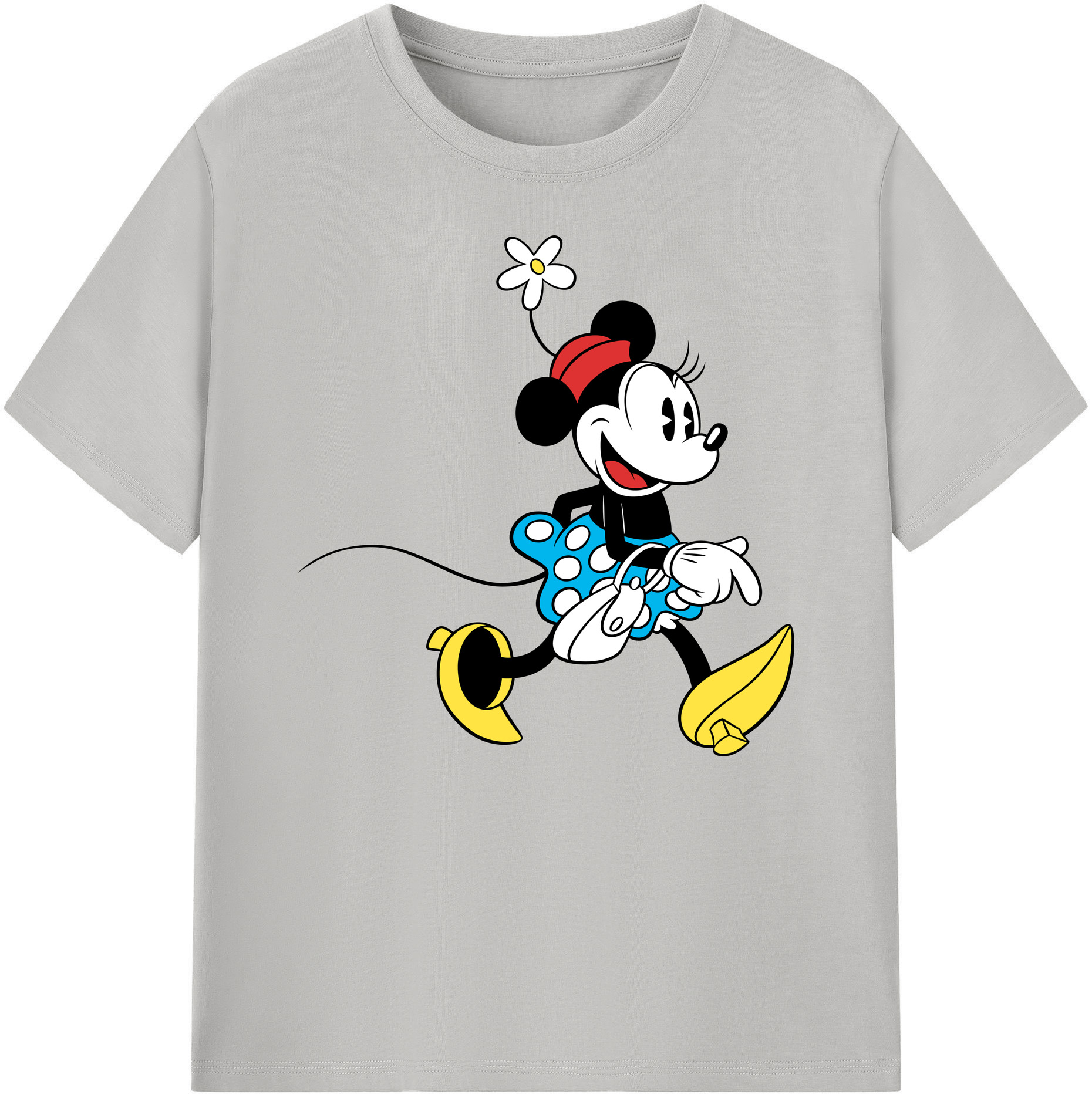 ミッキーマウス Mickey Mouse 綿100％ メンズ半袖Tシャツ｜肌触りやわらか＆通気性