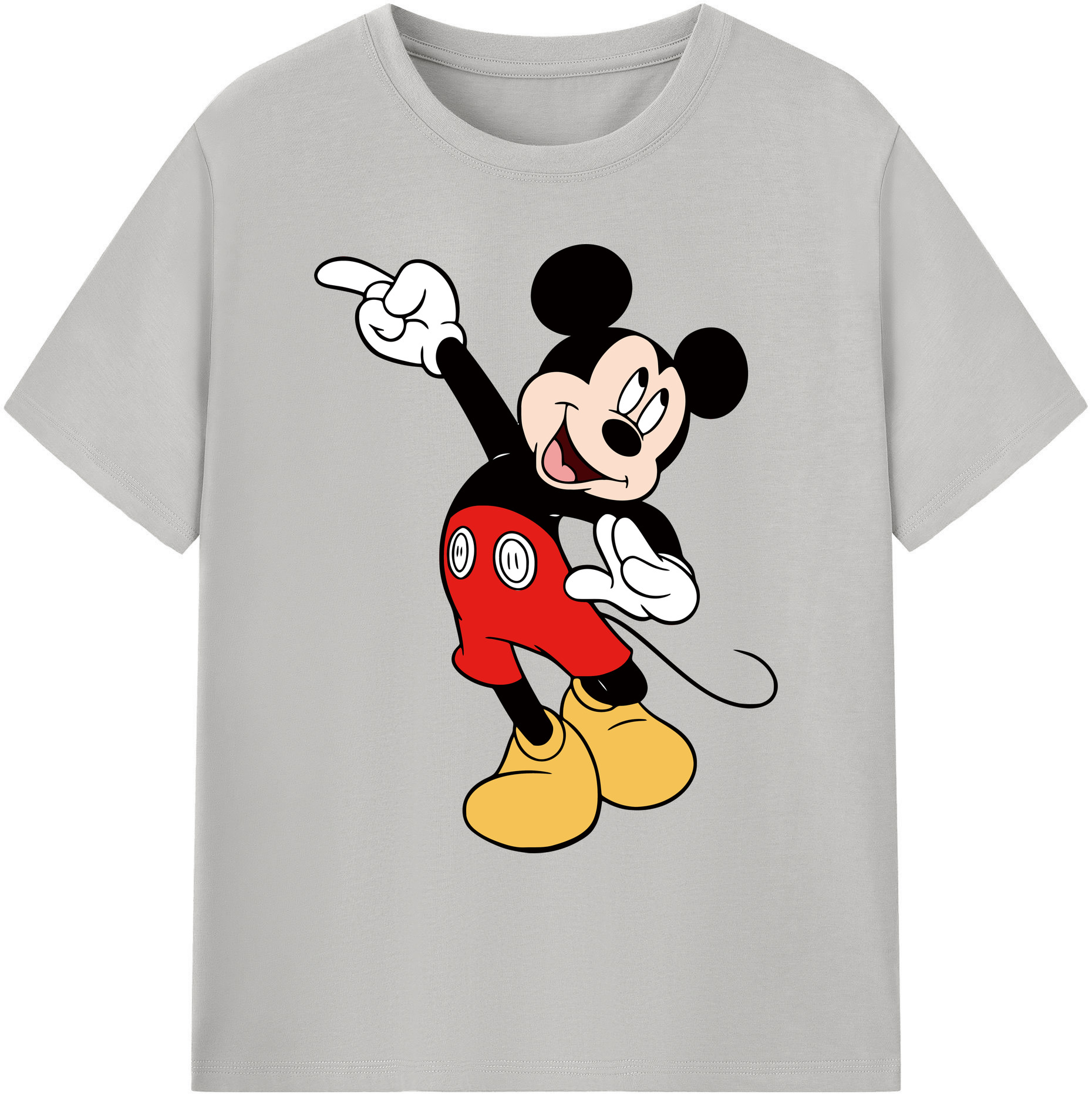 ミッキーマウス Mickey Mouse 綿100％ メンズ半袖Tシャツ｜肌触りやわらか＆通気性