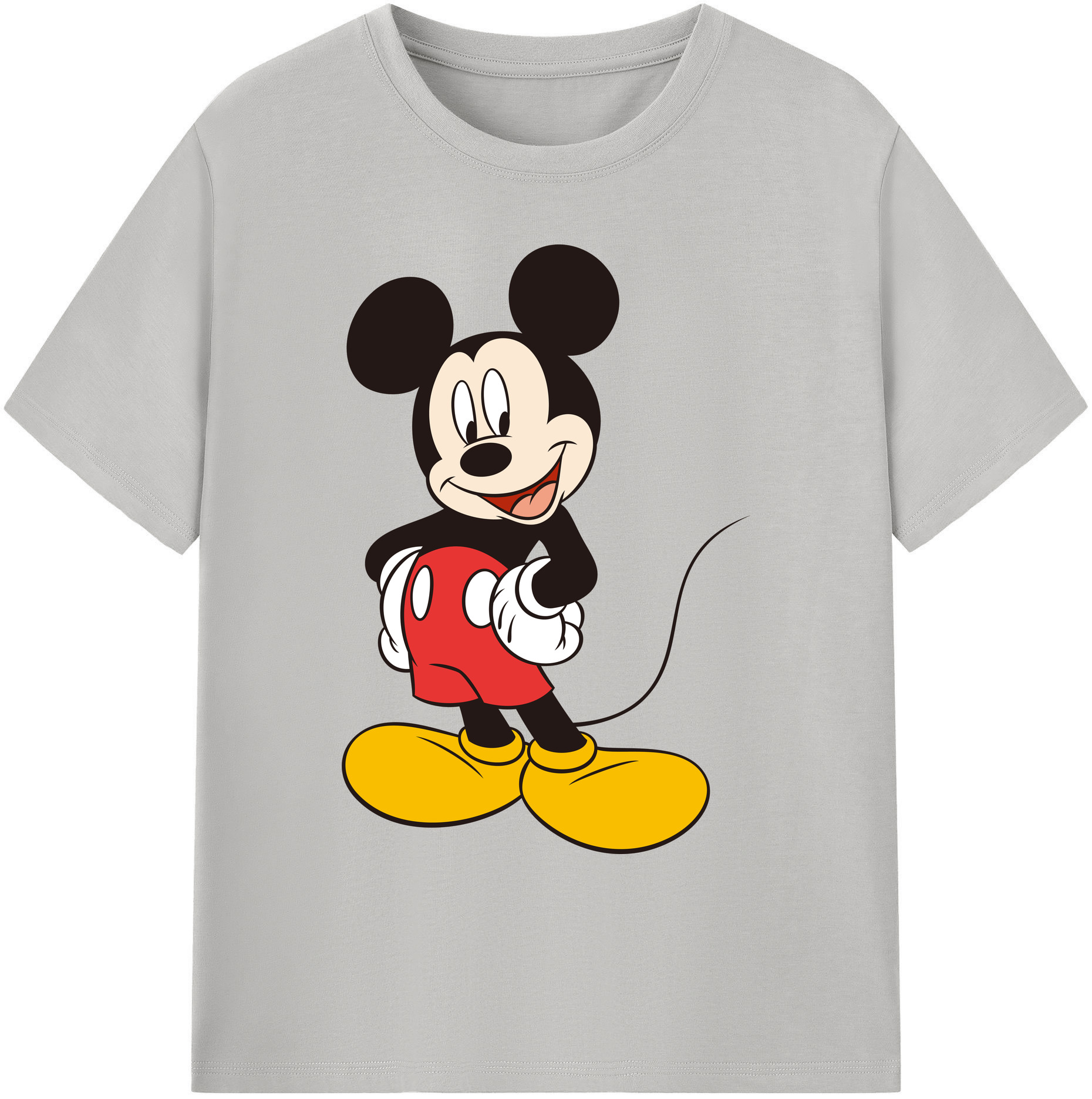 ミッキーマウス Mickey Mouse 綿100％ メンズ半袖Tシャツ｜肌触りやわらか＆通気性