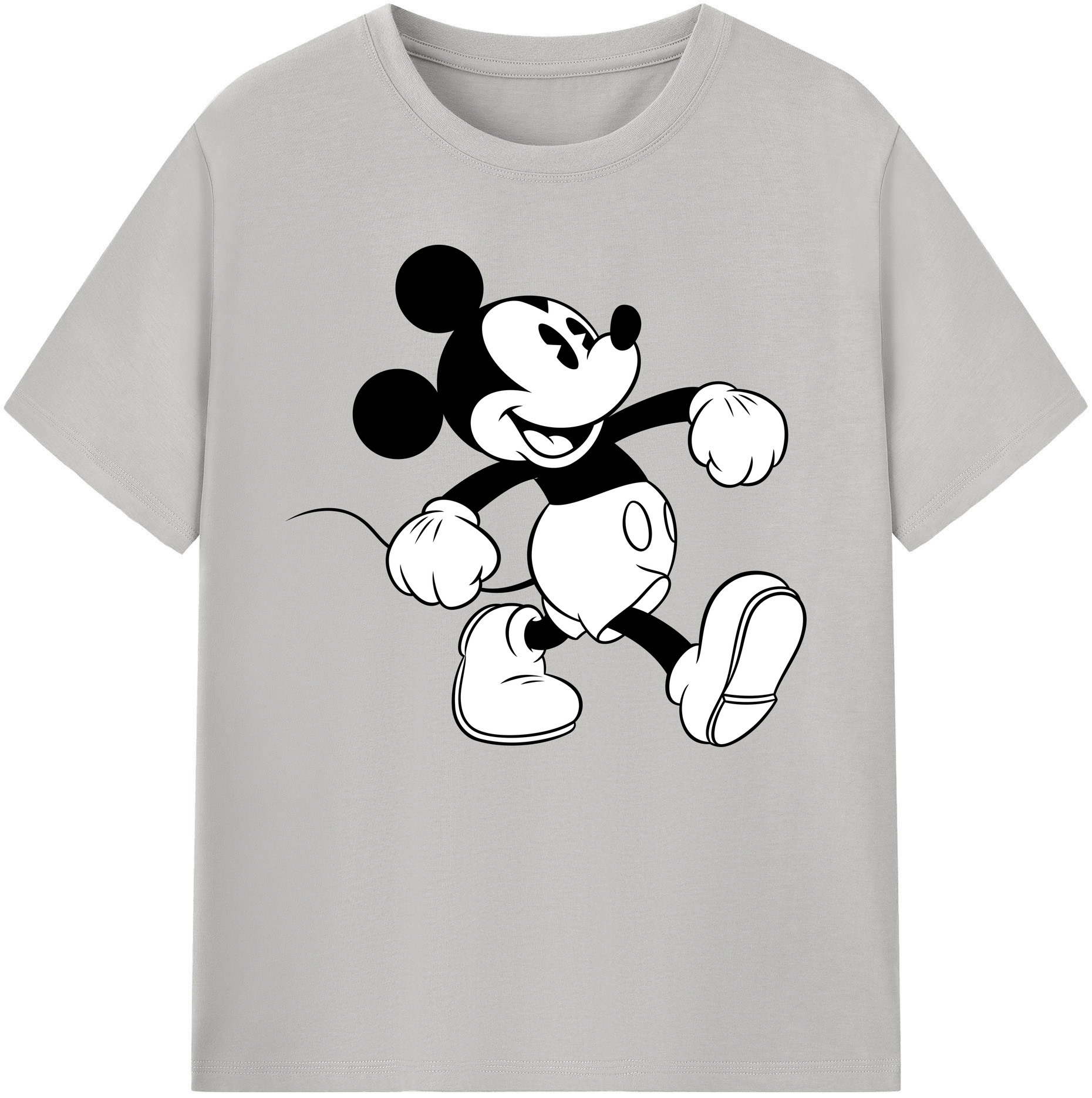 ミッキーマウス Mickey Mouse 綿100％ メンズ半袖Tシャツ｜肌触りやわらか＆通気性