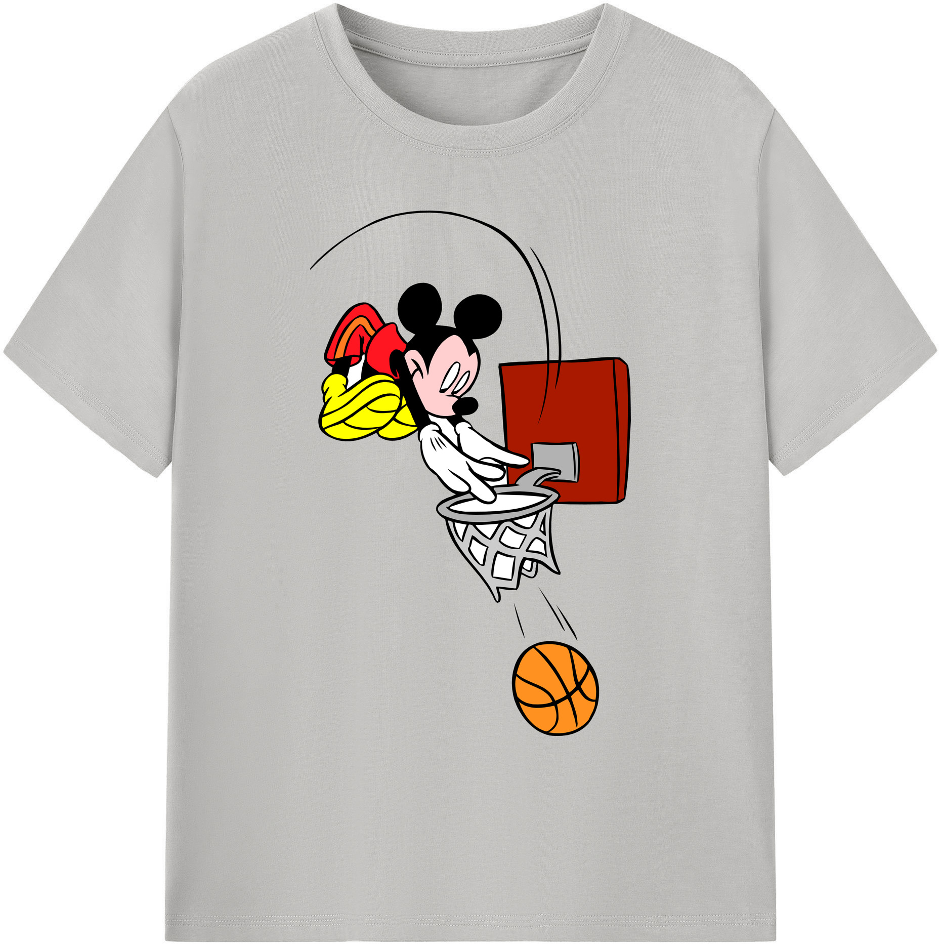 ミッキーマウス Mickey Mouse 綿100％ メンズ半袖Tシャツ｜肌触りやわらか＆通気性