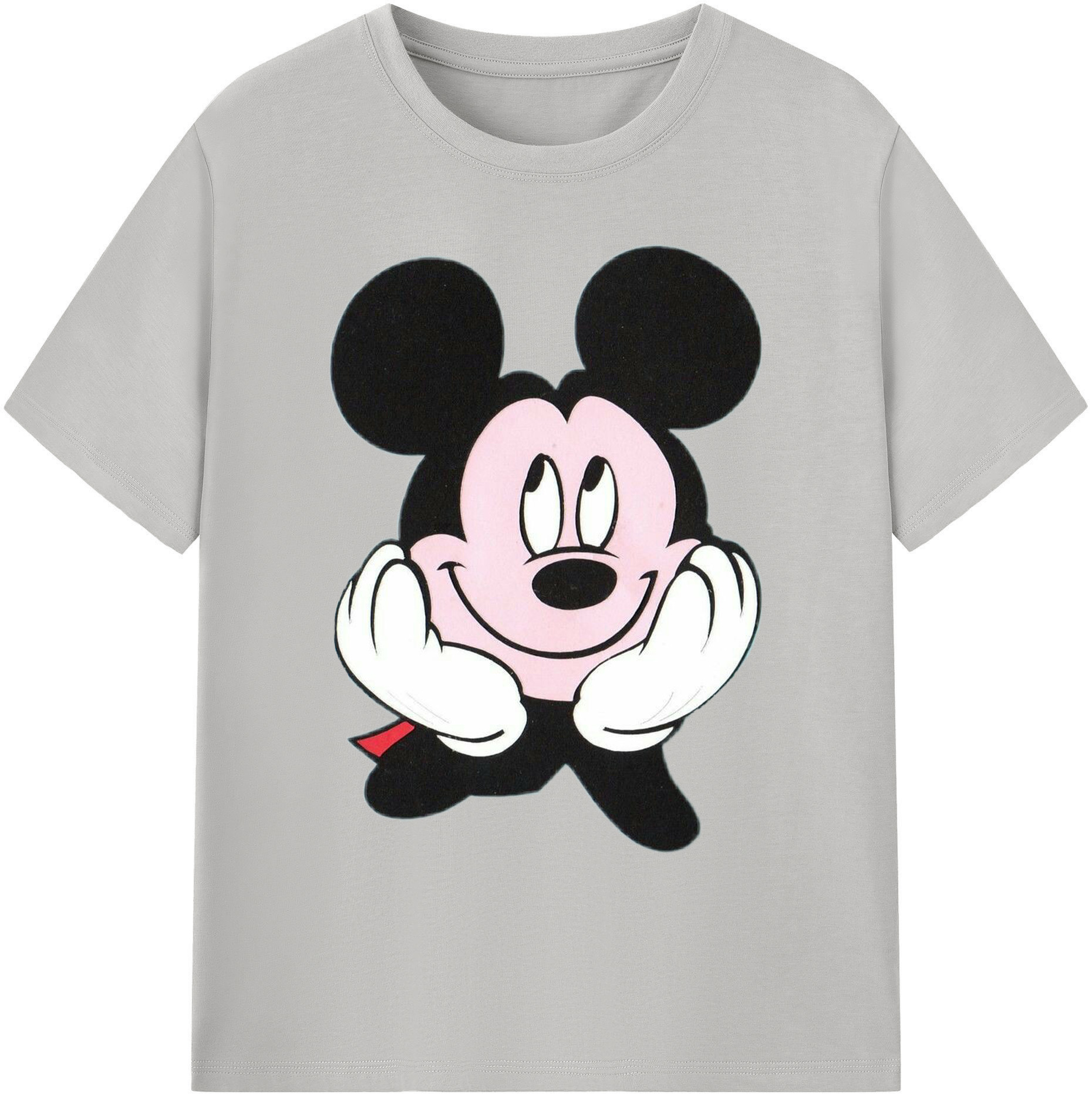 ミッキーマウス Mickey Mouse 綿100％ メンズ半袖Tシャツ｜肌触りやわらか＆通気性
