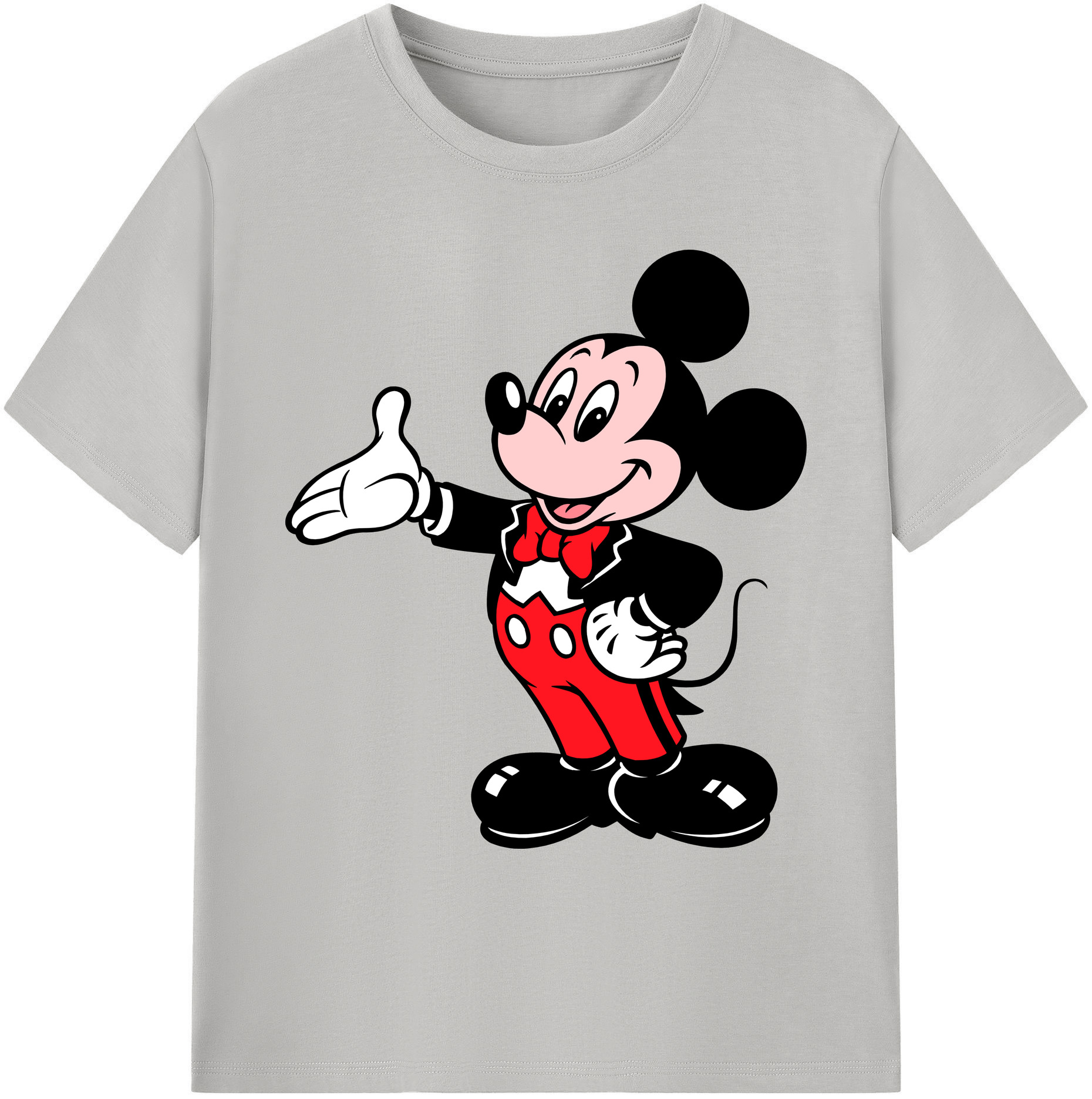 ミッキーマウス Mickey Mouse 綿100％ メンズ半袖Tシャツ｜肌触りやわらか＆通気性