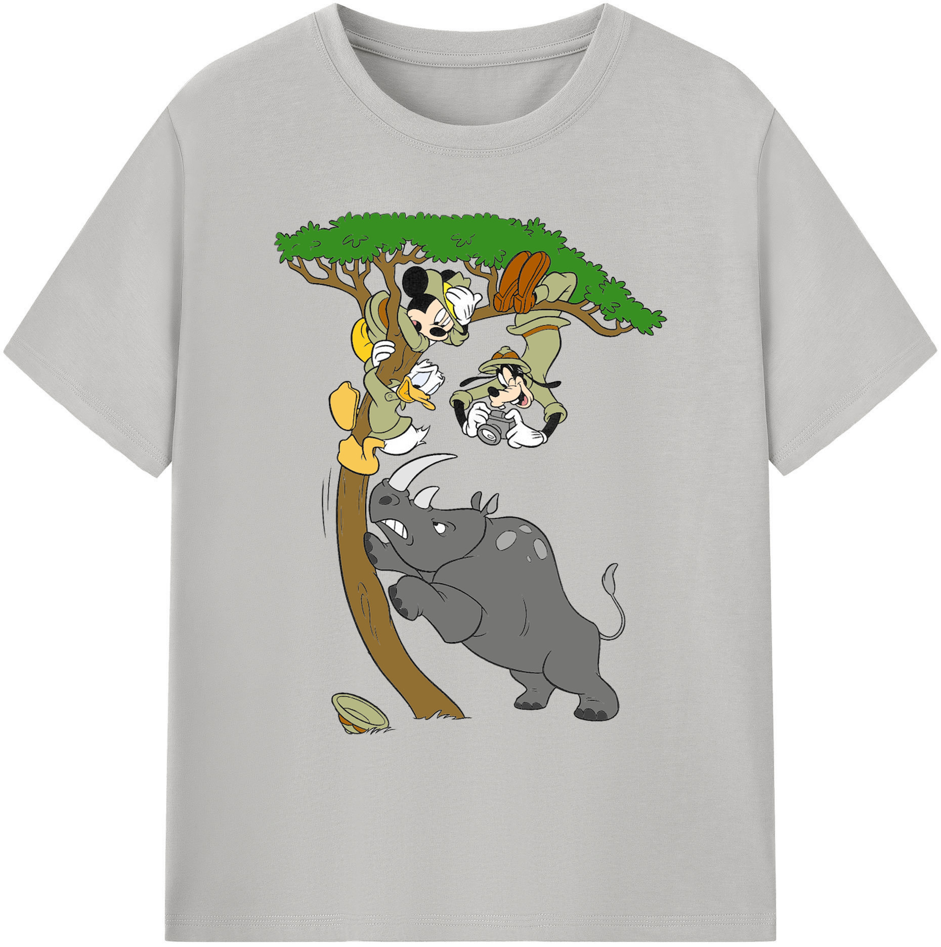 ミッキーマウス Mickey Mouse 綿100％ メンズ半袖Tシャツ｜肌触りやわらか＆通気性