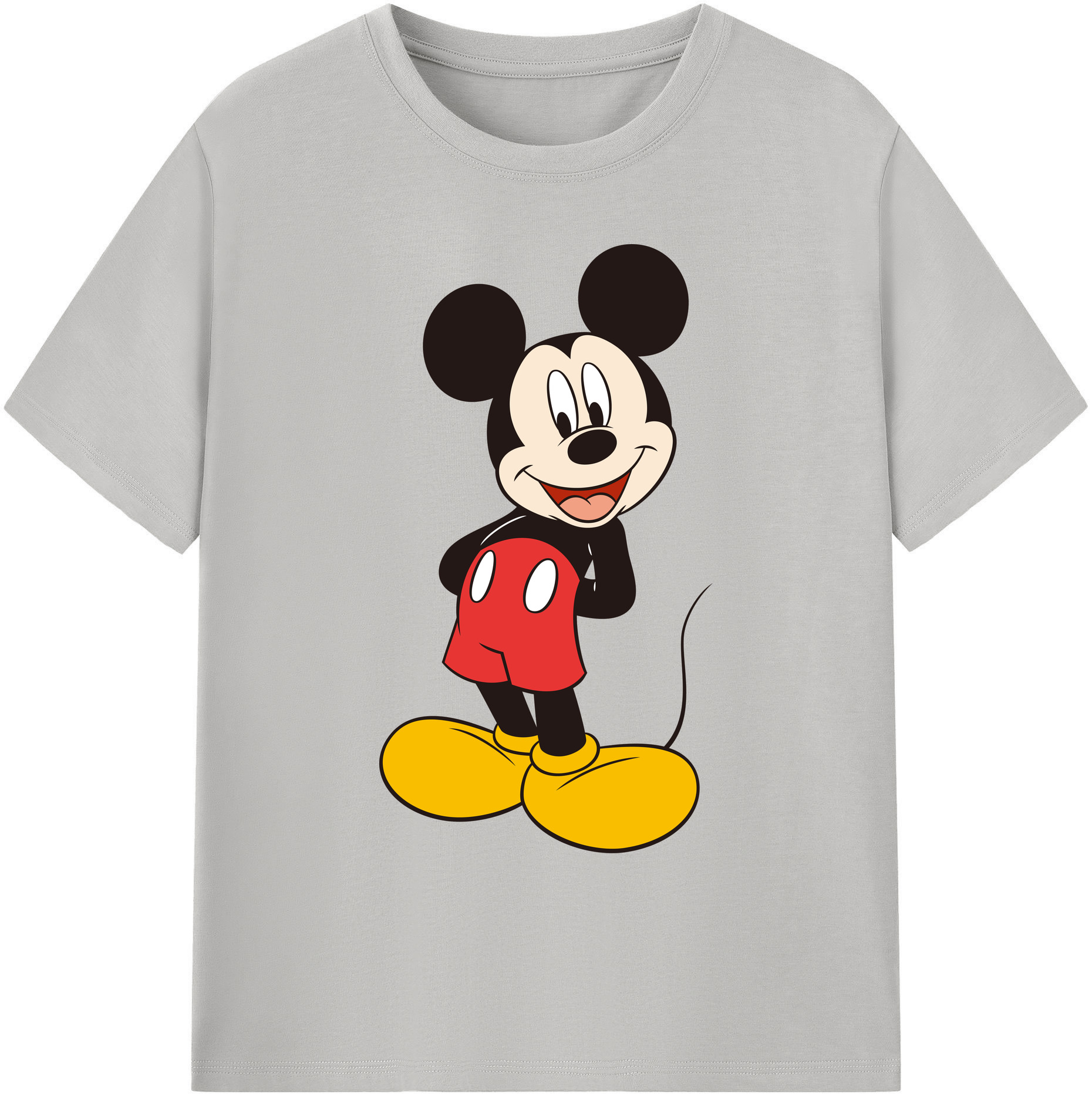 ミッキーマウス Mickey Mouse 綿100％ メンズ半袖Tシャツ｜肌触りやわらか＆通気性