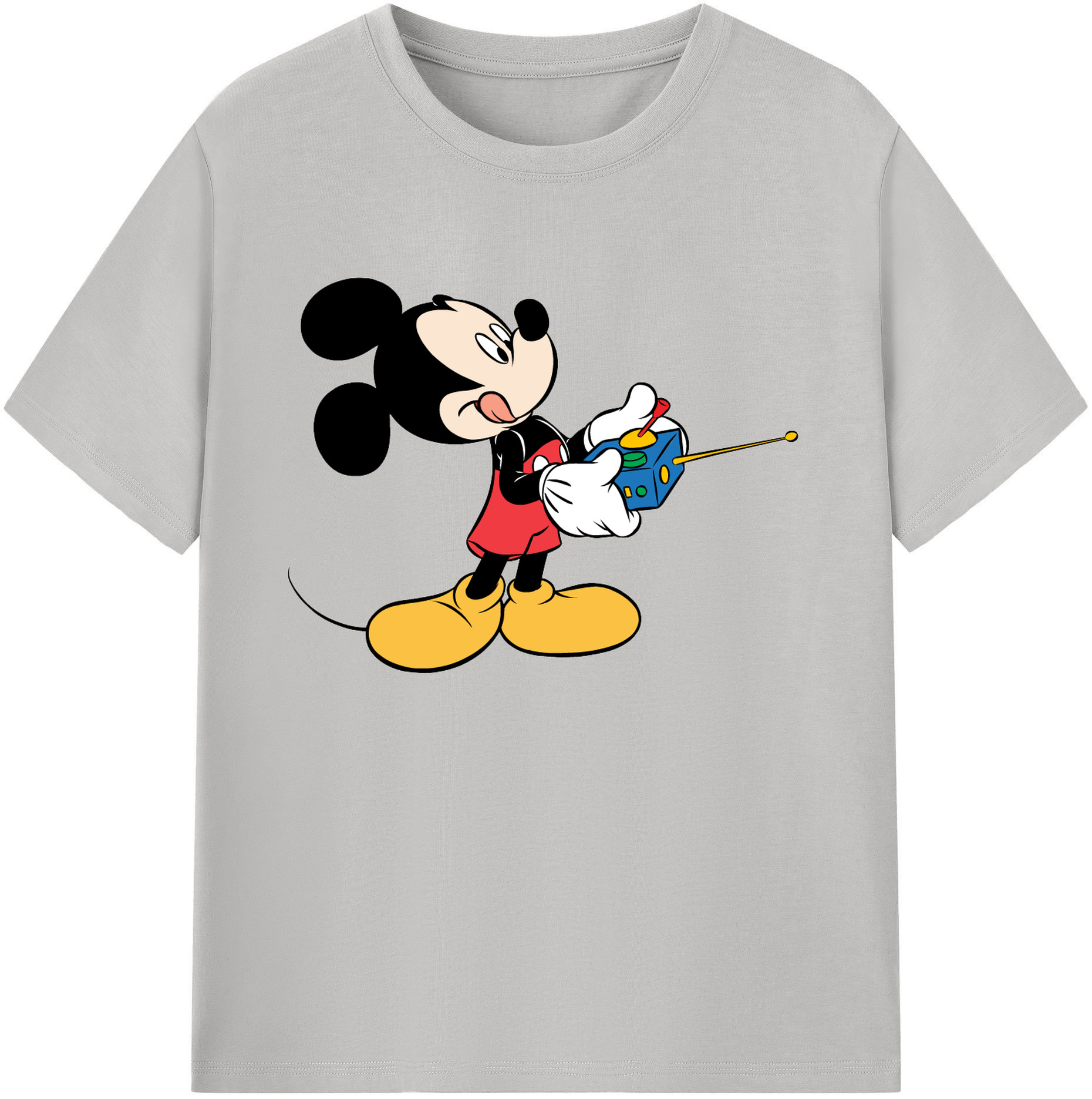 ミッキーマウス Mickey Mouse 綿100％ メンズ半袖Tシャツ｜肌触りやわらか＆通気性