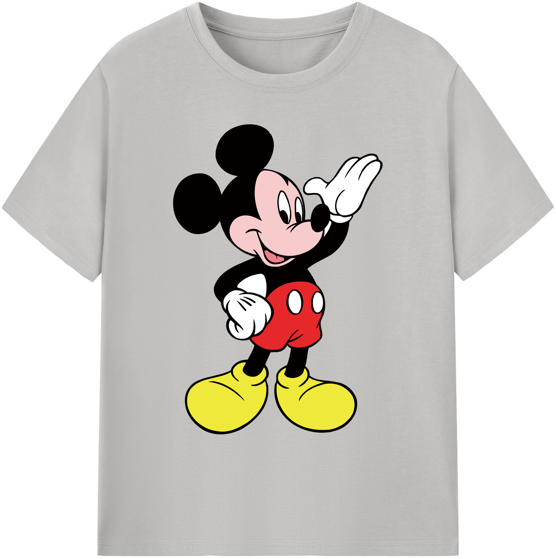 ミッキーマウス Mickey Mouse 綿100％ メンズ半袖Tシャツ｜肌触りやわらか＆通気性