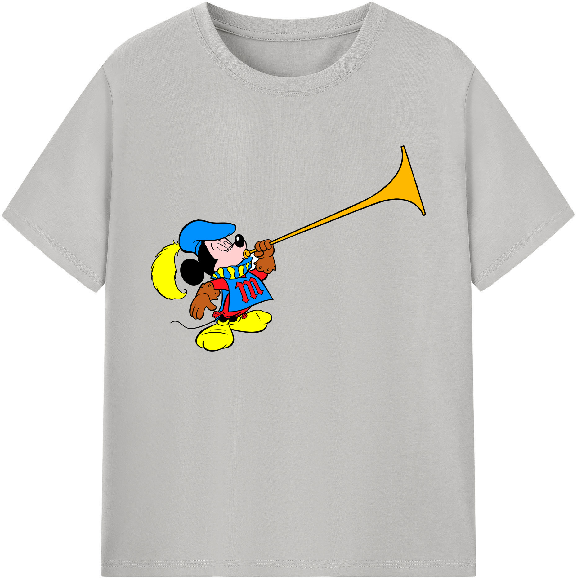 ミッキーマウス Mickey Mouse 綿100％ メンズ半袖Tシャツ｜肌触りやわらか＆通気性
