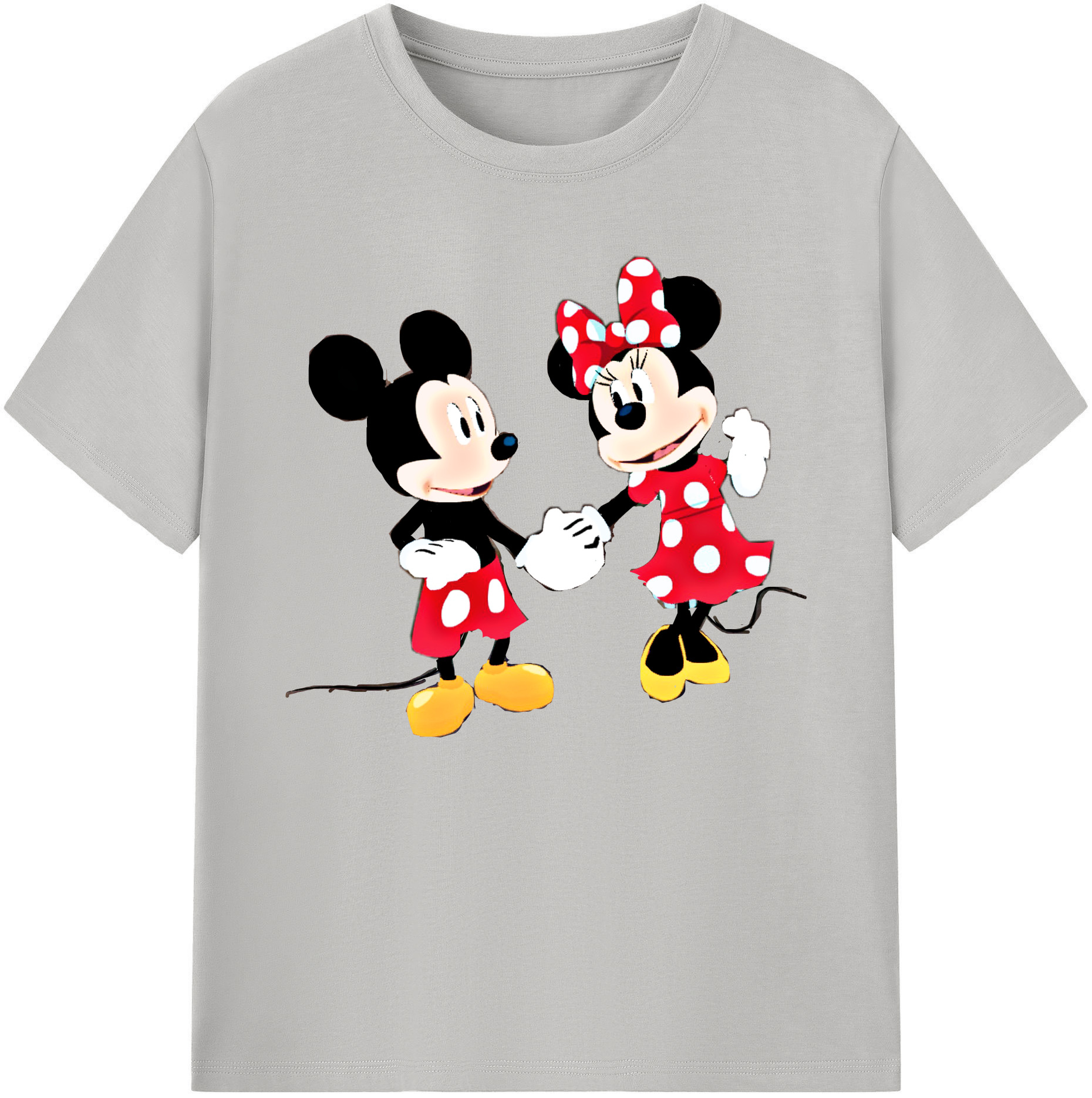 ミッキーマウス Mickey Mouse 綿100％ メンズ半袖Tシャツ｜肌触りやわらか＆通気性