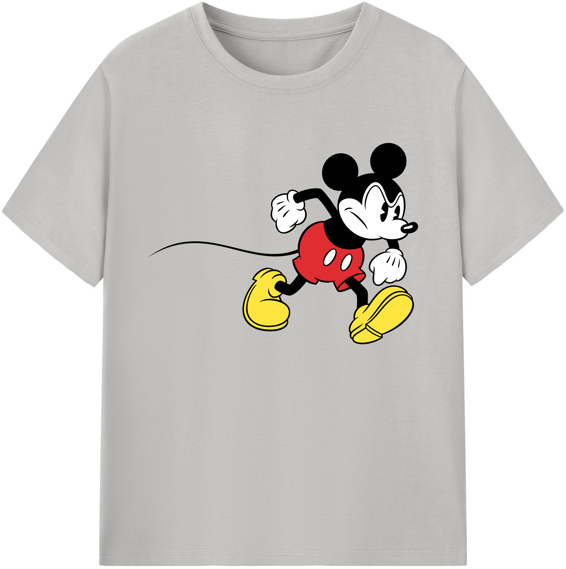 ミッキーマウス Mickey Mouse 綿100％ メンズ半袖Tシャツ｜肌触りやわらか＆通気性