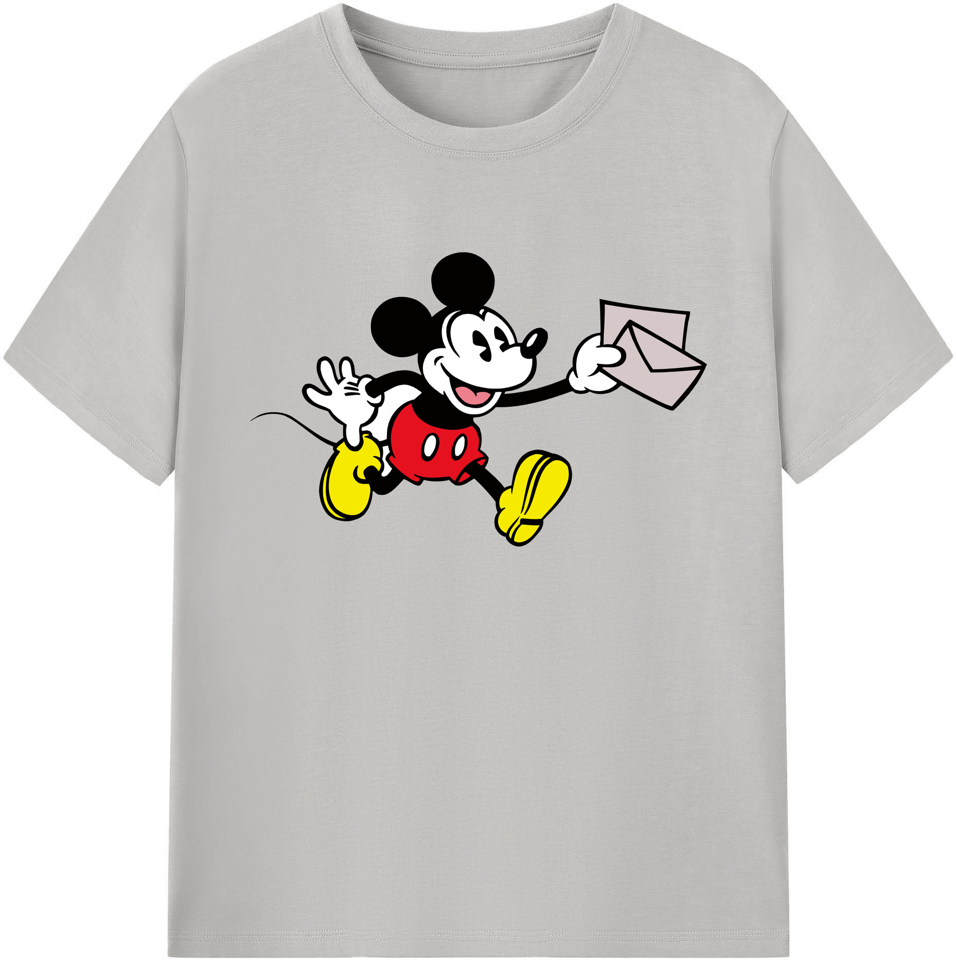 ミッキーマウス Mickey Mouse 綿100％ メンズ半袖Tシャツ｜肌触りやわらか＆通気性