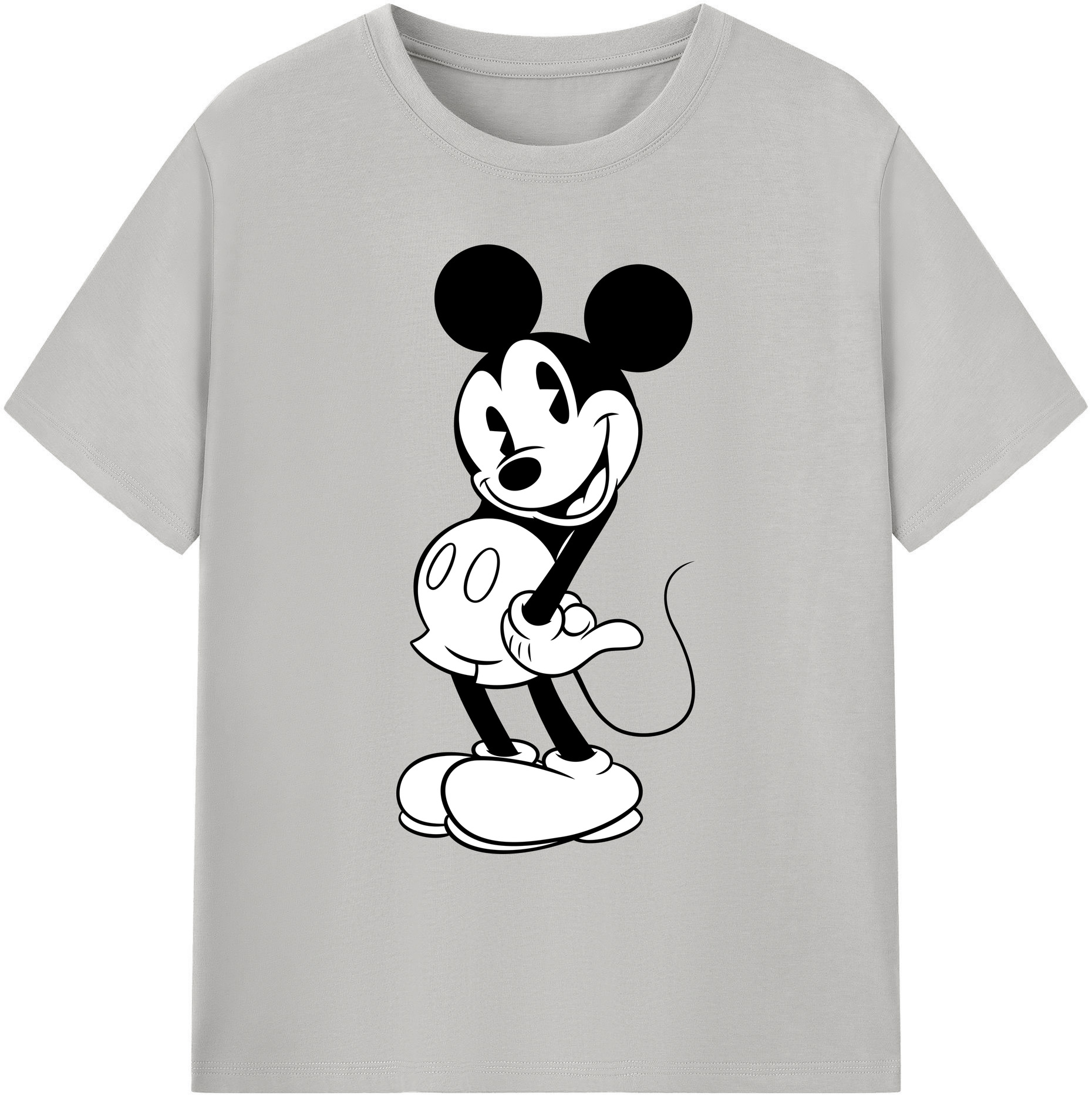ミッキーマウス Mickey Mouse 綿100％ メンズ半袖Tシャツ｜肌触りやわらか＆通気性