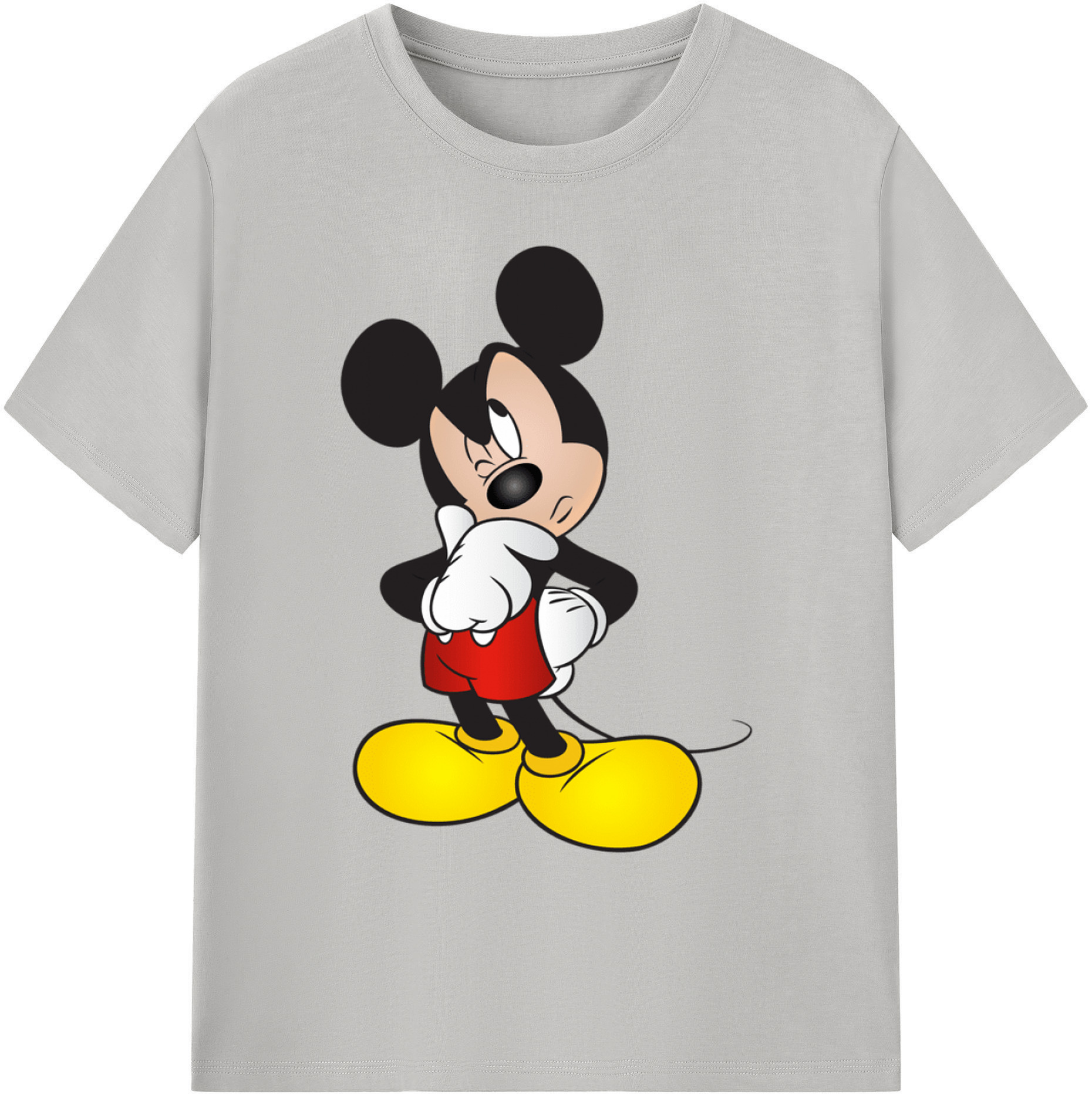 ミッキーマウス Mickey Mouse 綿100％ メンズ半袖Tシャツ｜肌触りやわらか＆通気性