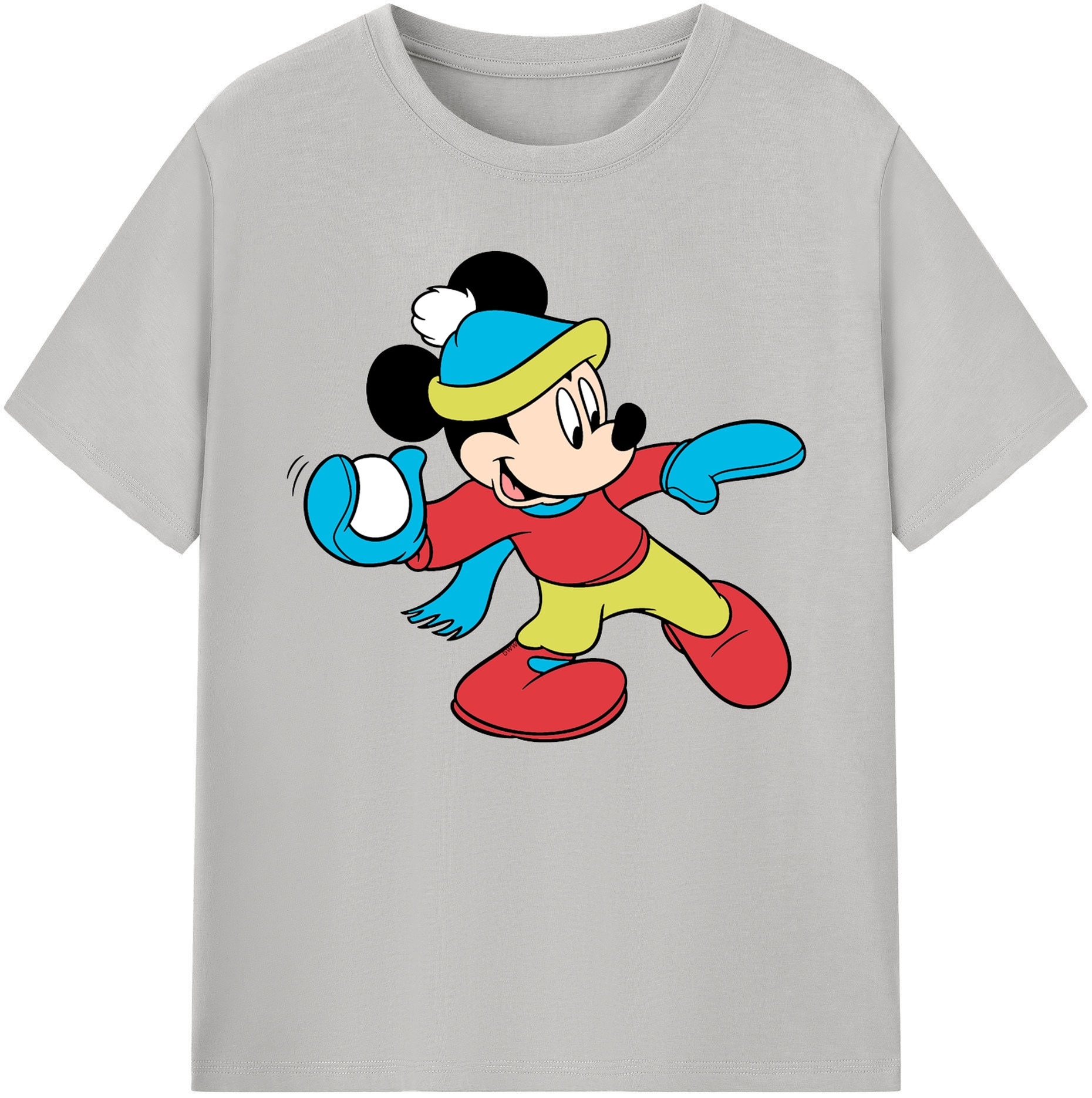 ミッキーマウス Mickey Mouse 綿100％ メンズ半袖Tシャツ｜肌触りやわらか＆通気性