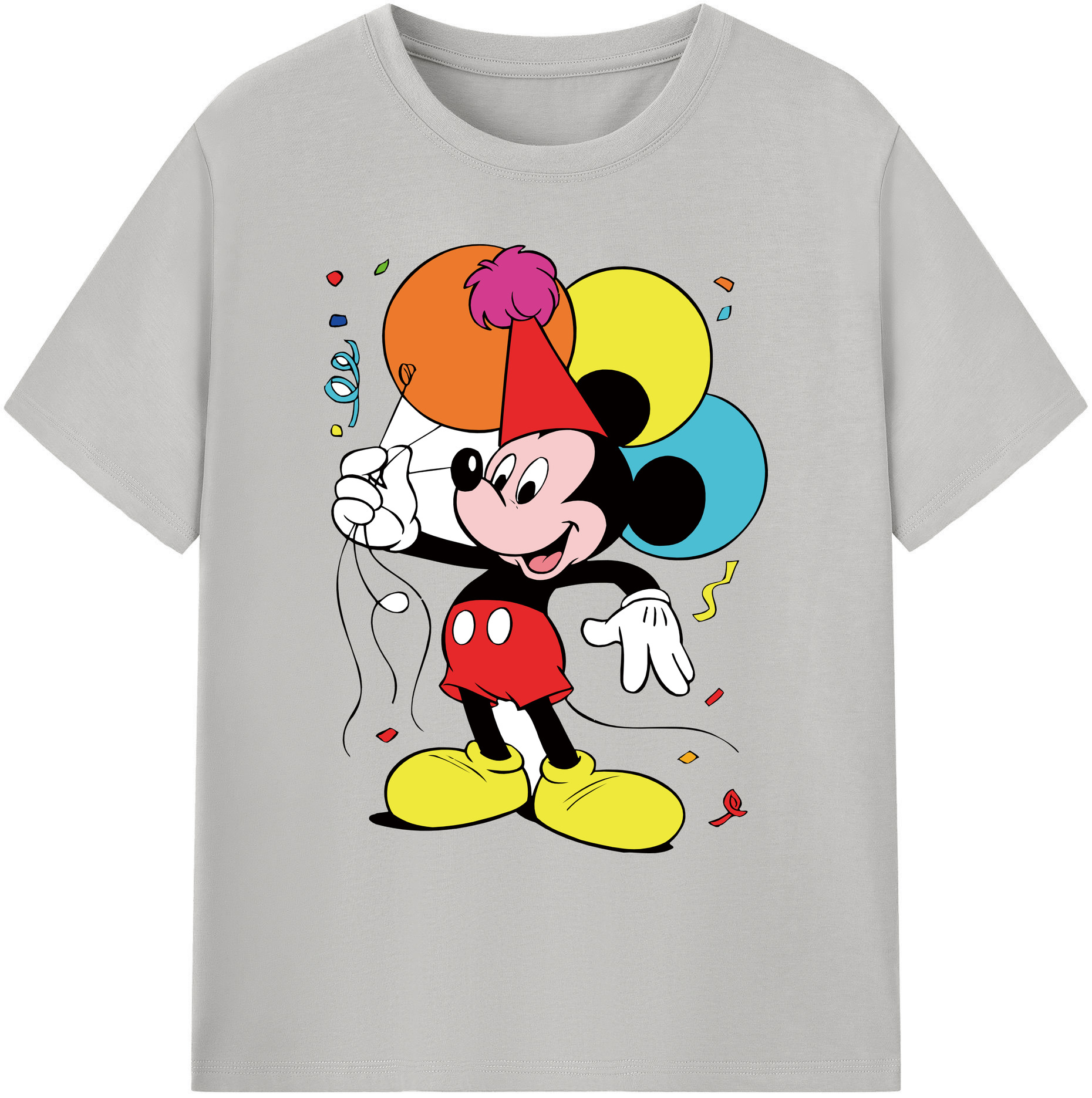 ミッキーマウス Mickey Mouse 綿100％ メンズ半袖Tシャツ｜肌触りやわらか＆通気性