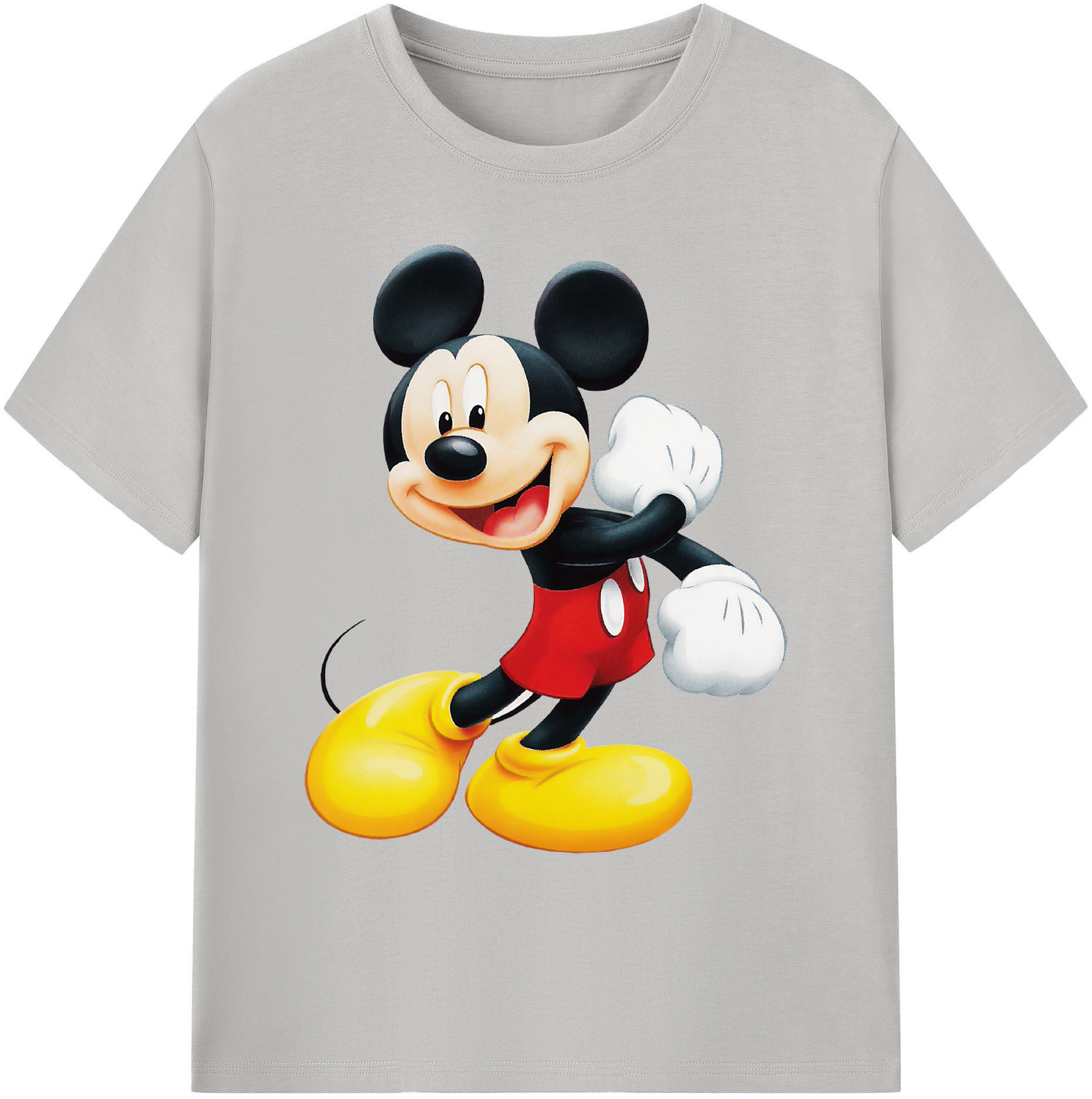 ミッキーマウス Mickey Mouse 綿100％ メンズ半袖Tシャツ｜肌触りやわらか＆通気性